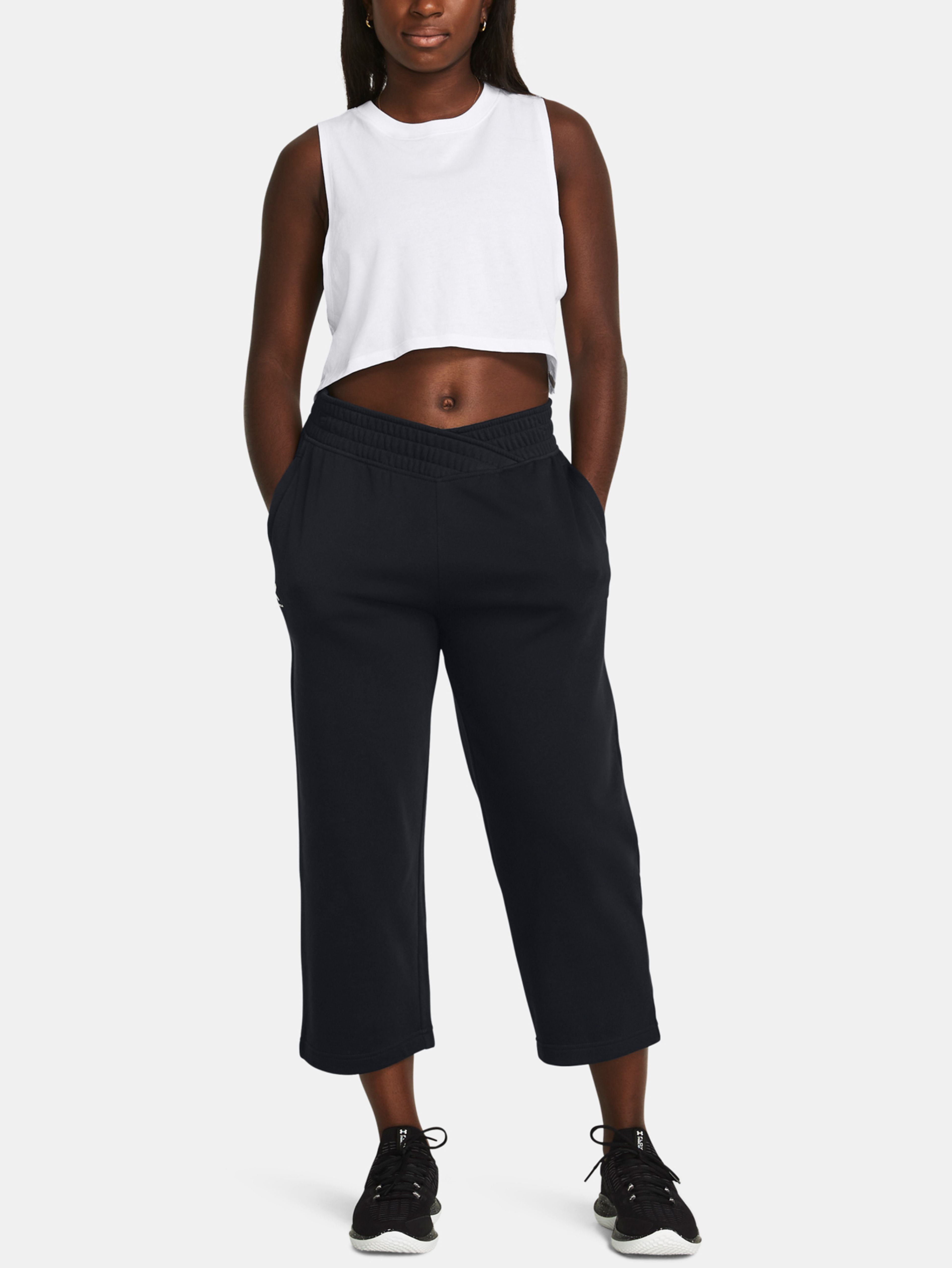 Under Armour UA Rival Terry Crop Wide Leg-BLK melegítők