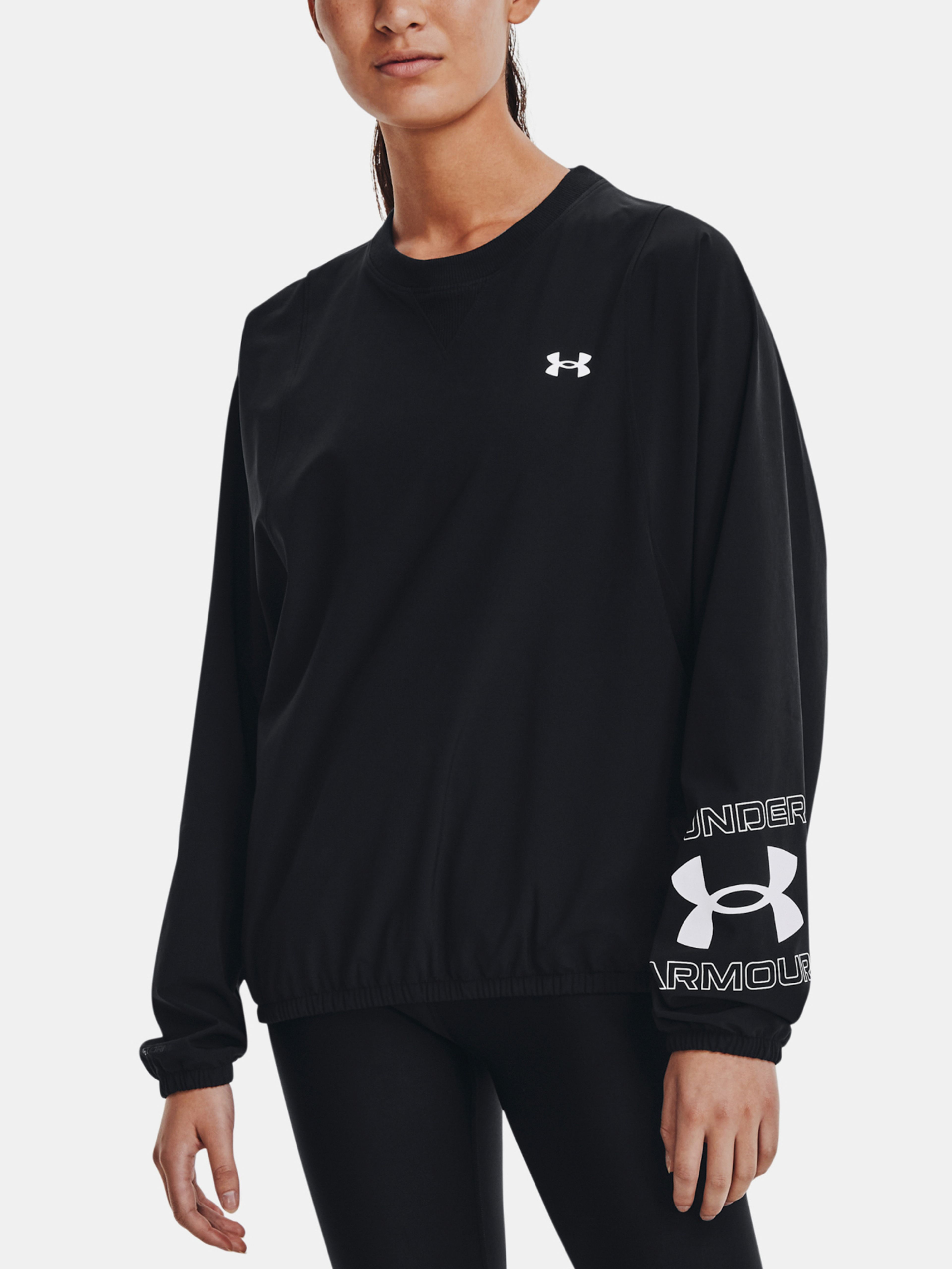 Dámská mikina Under Armour Woven Storm Graphic Crew