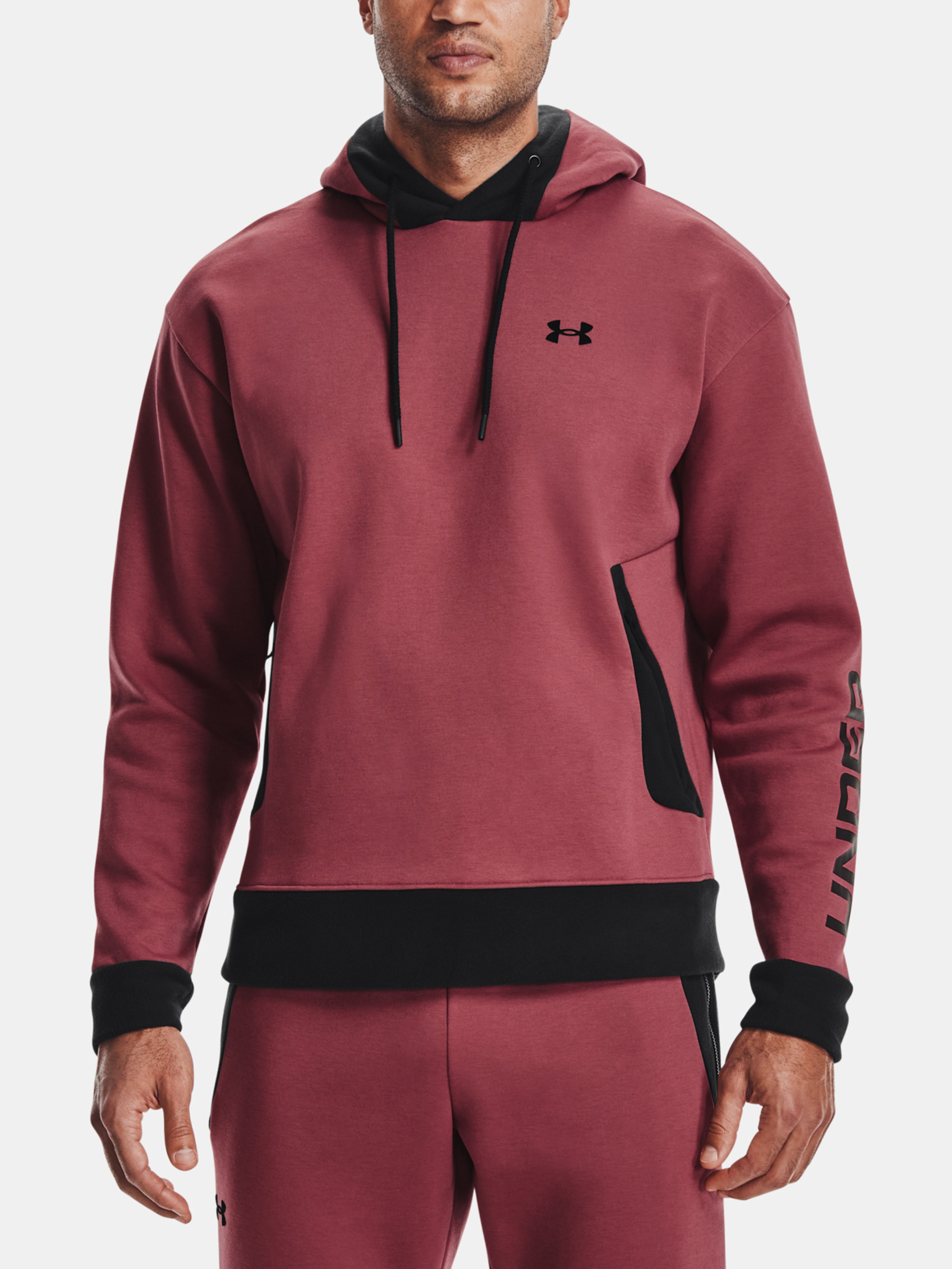 Mikina Under Armour Recover Fleece Hoodie-RED