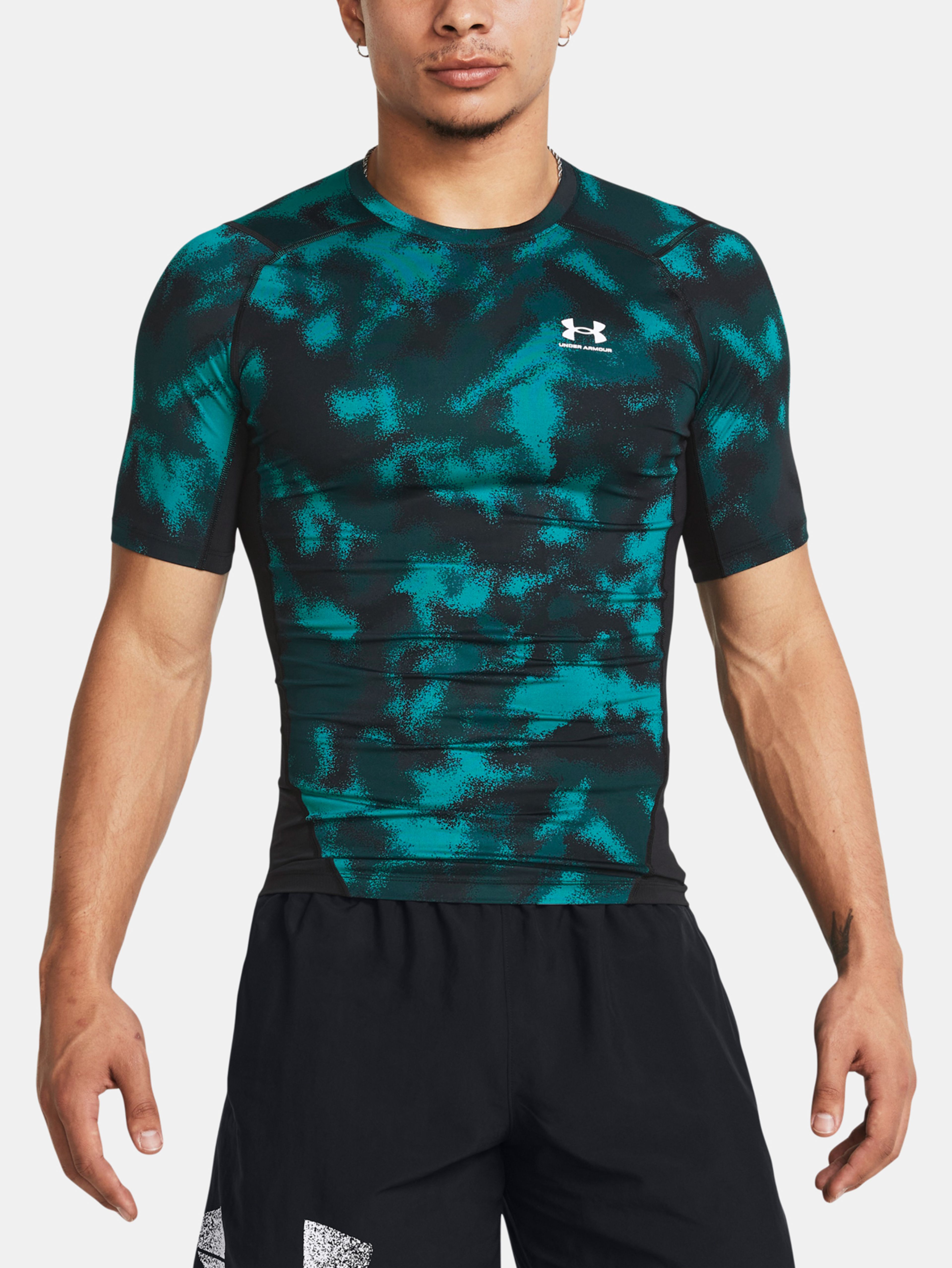 Tričko Under Armour UA HG Armour Printed SS-BLU