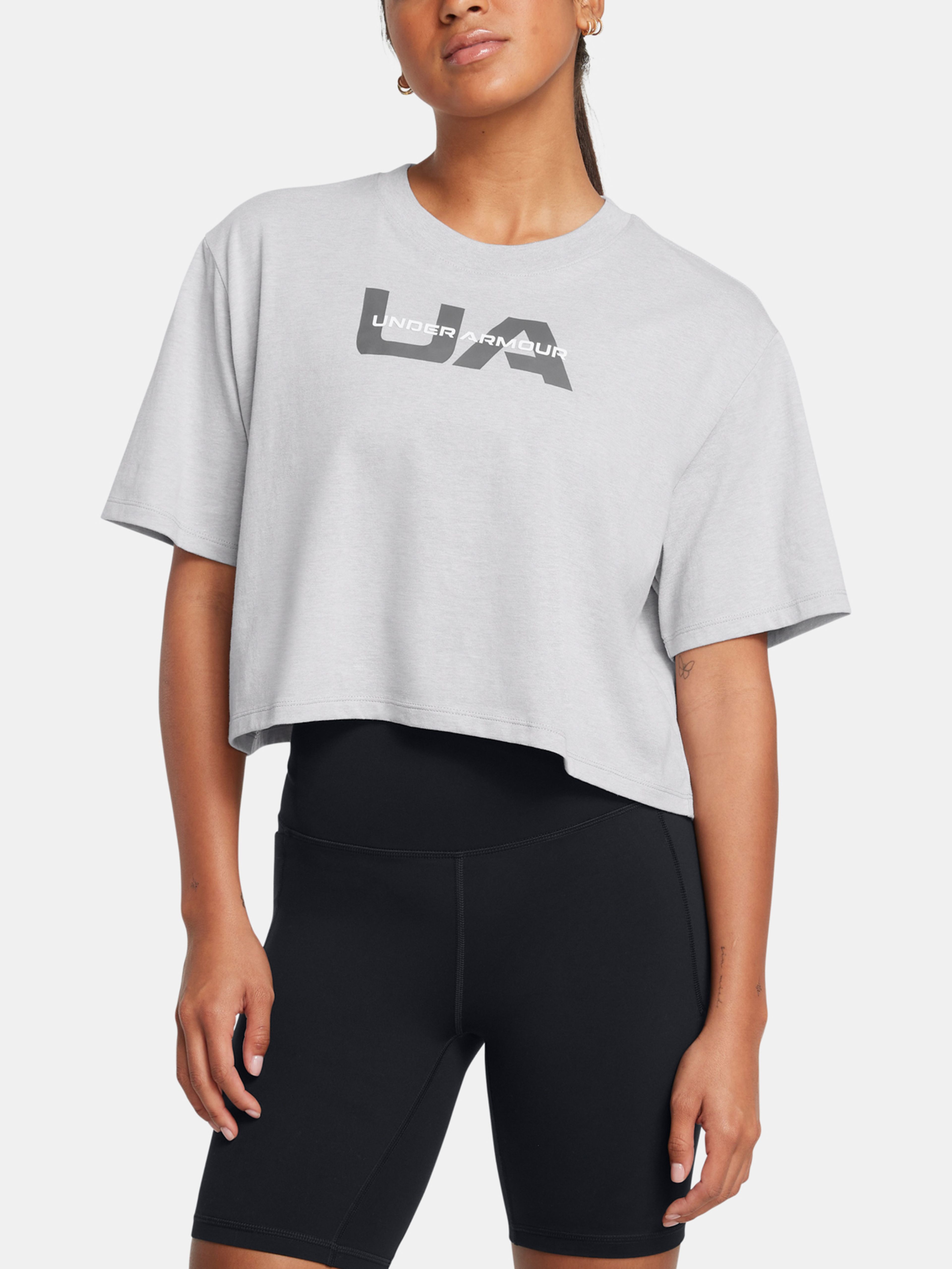 Under Armour UA W BOXY CROP BRANDED SS póló