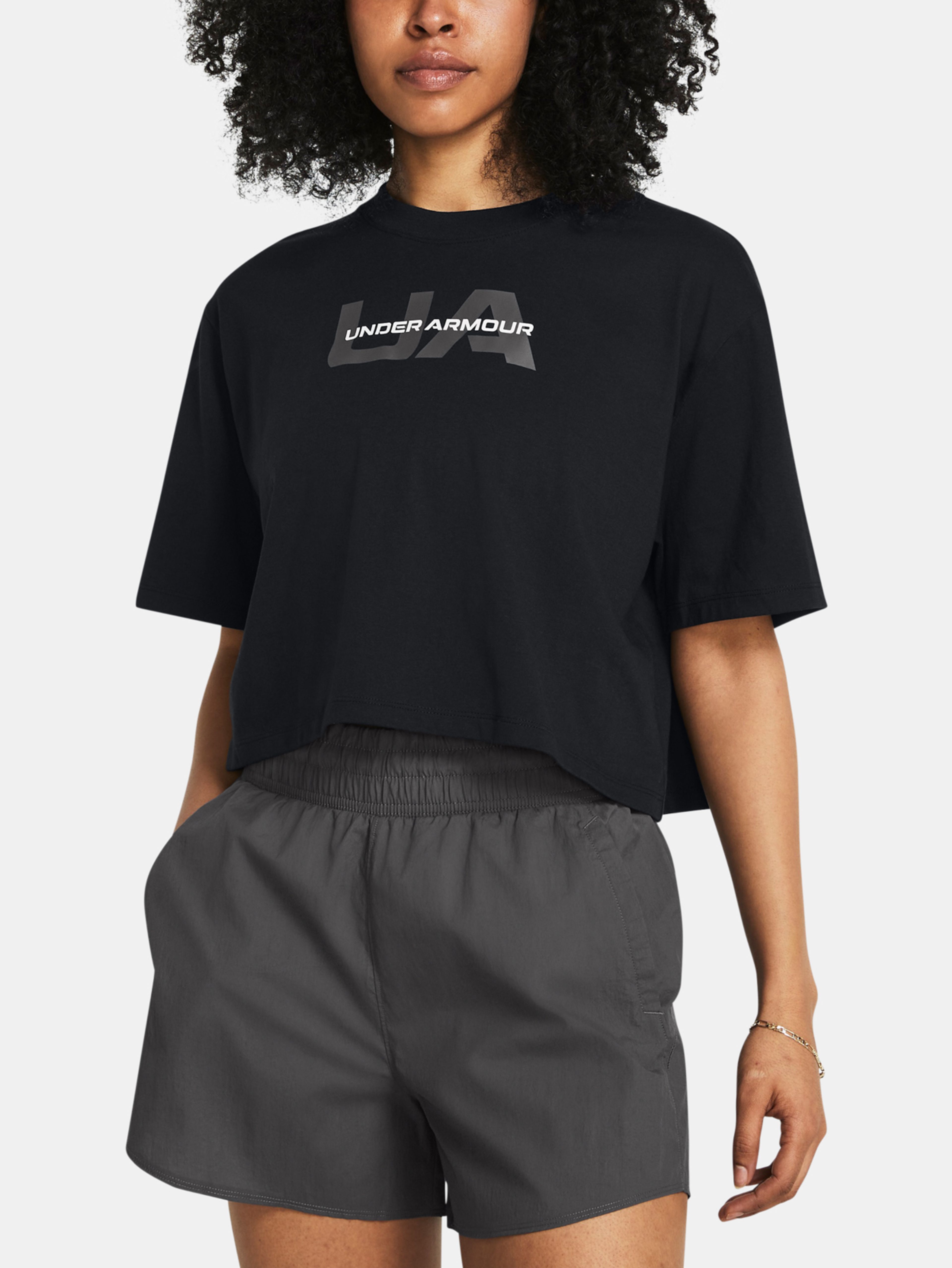 Női póló Under Armour UA W BOXY CROP BRANDED SS