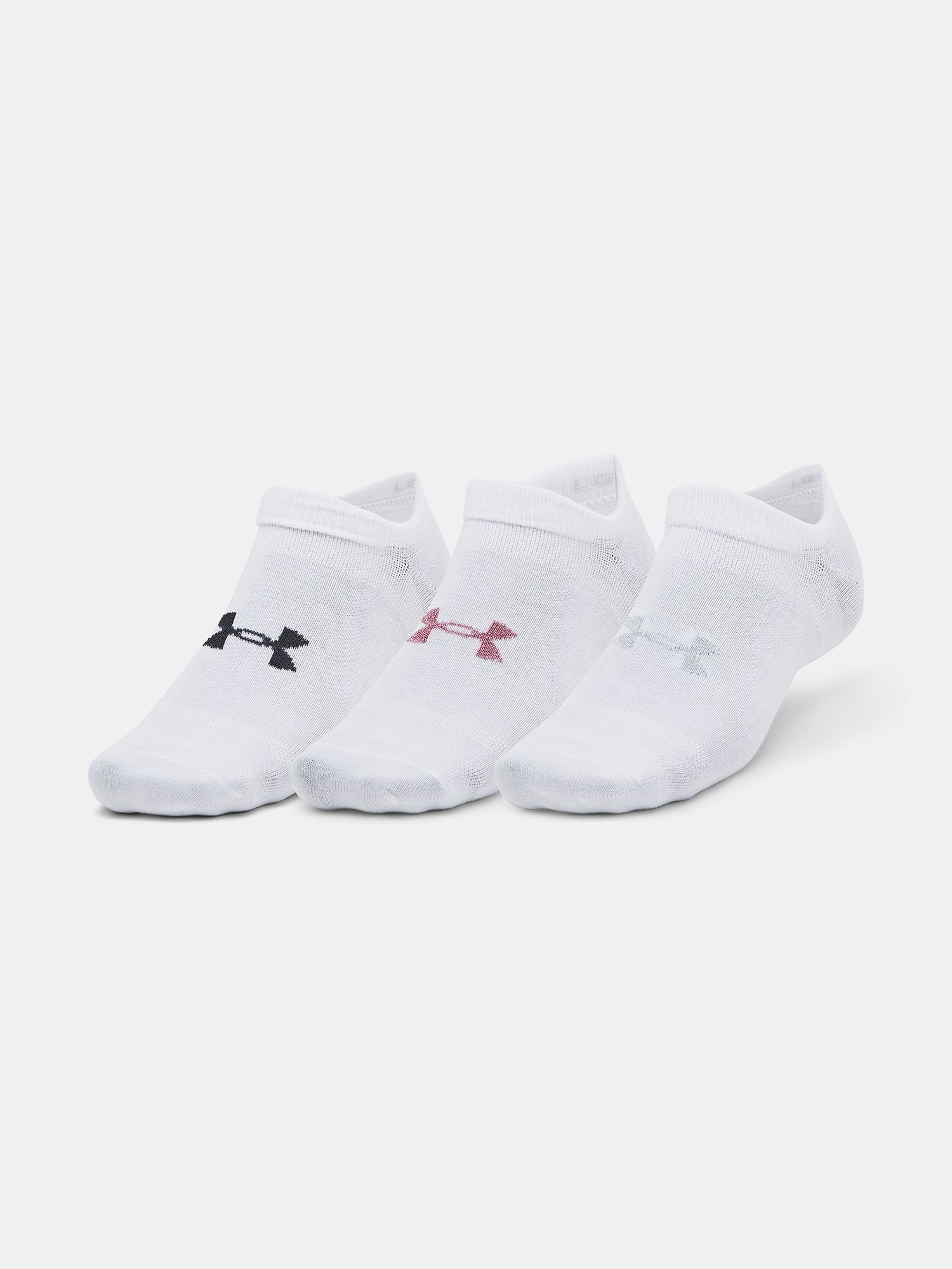 Ponožky Under Armour UA Essential No Show 3pk-WHT | underarmour.cz