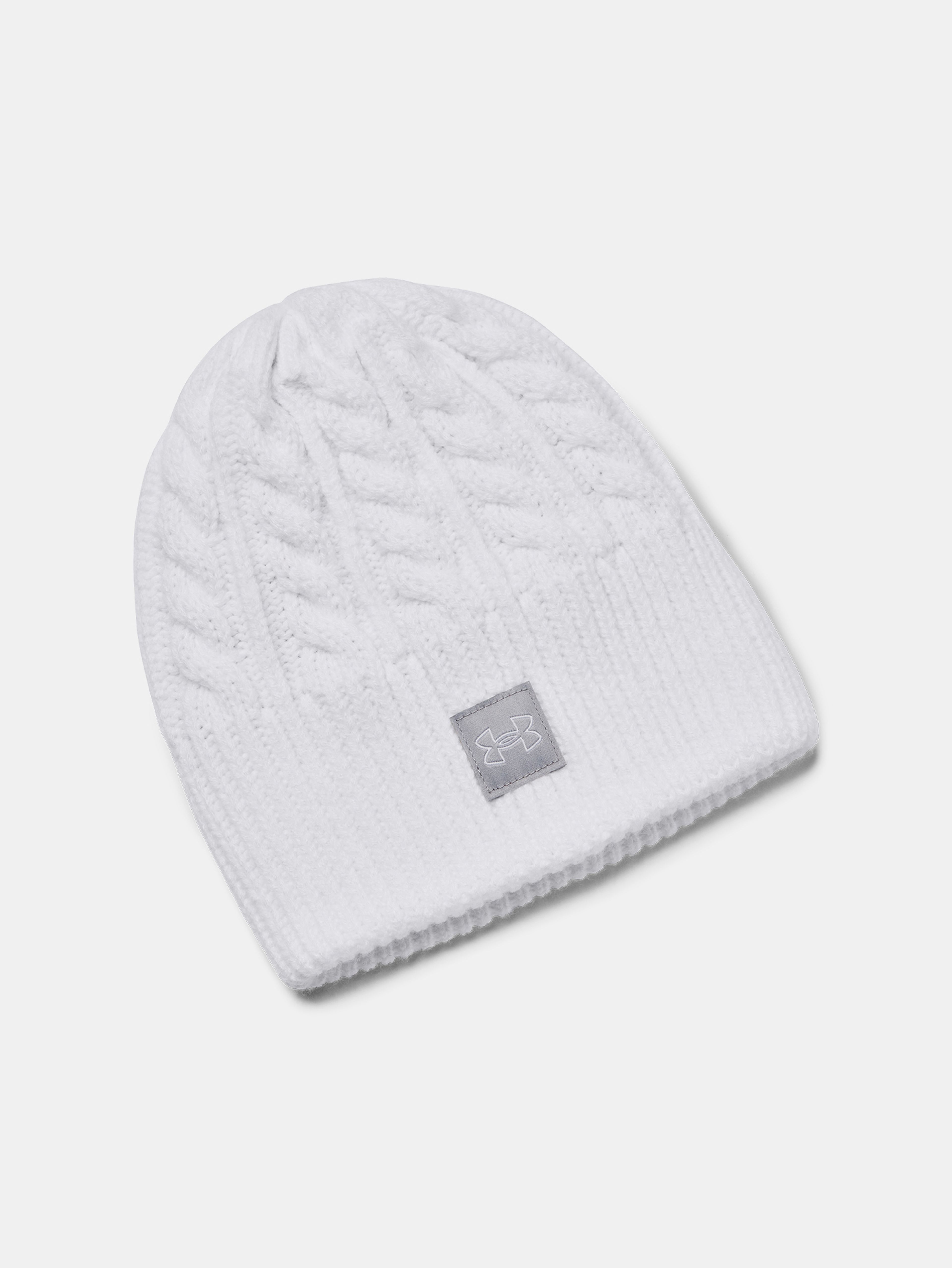 Kapa Under Armour Halftime Cable Knit Beanie-WHT