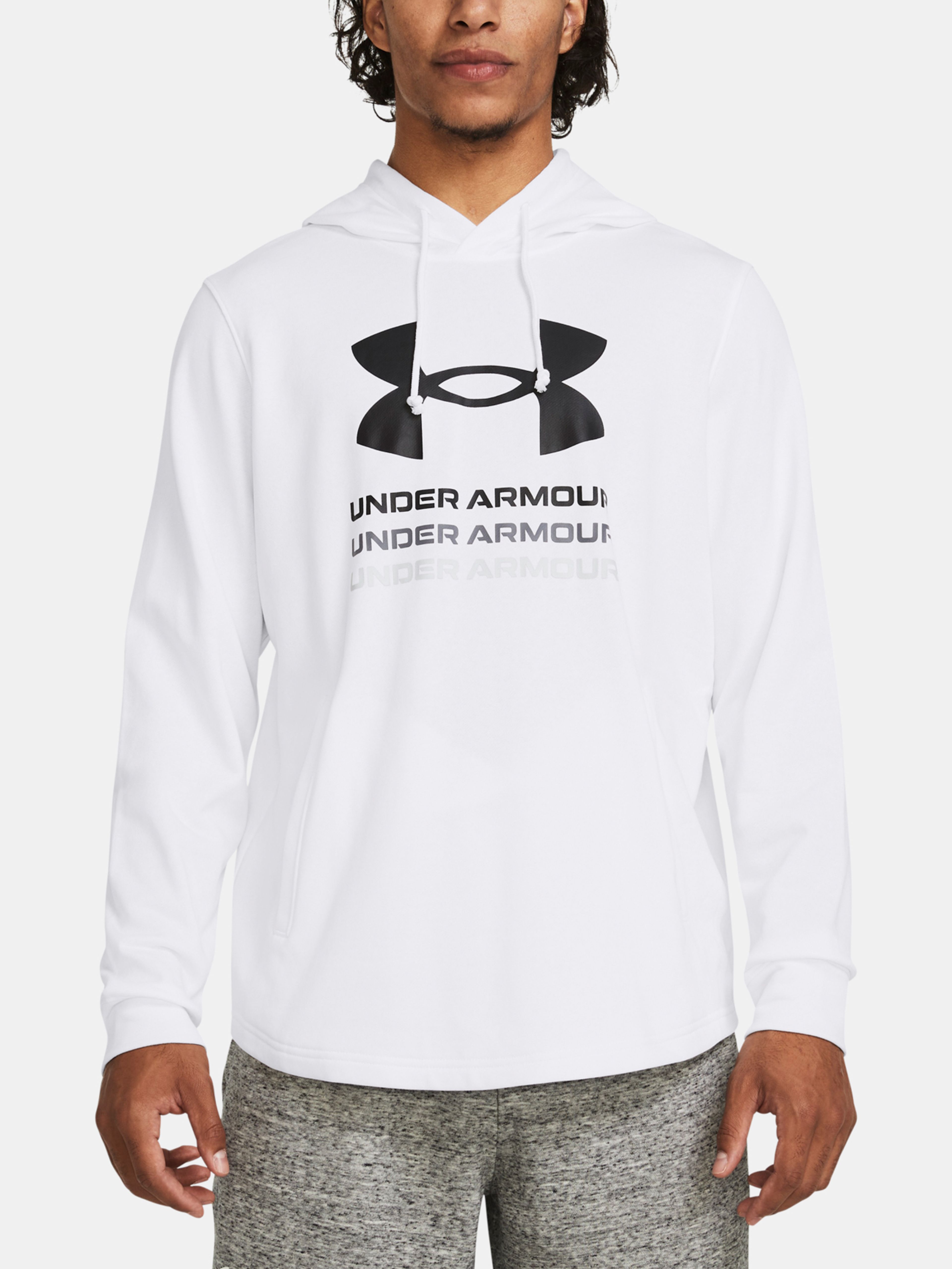 Mikina Under Armour UA Rival Terry Graphic Hood-WHT