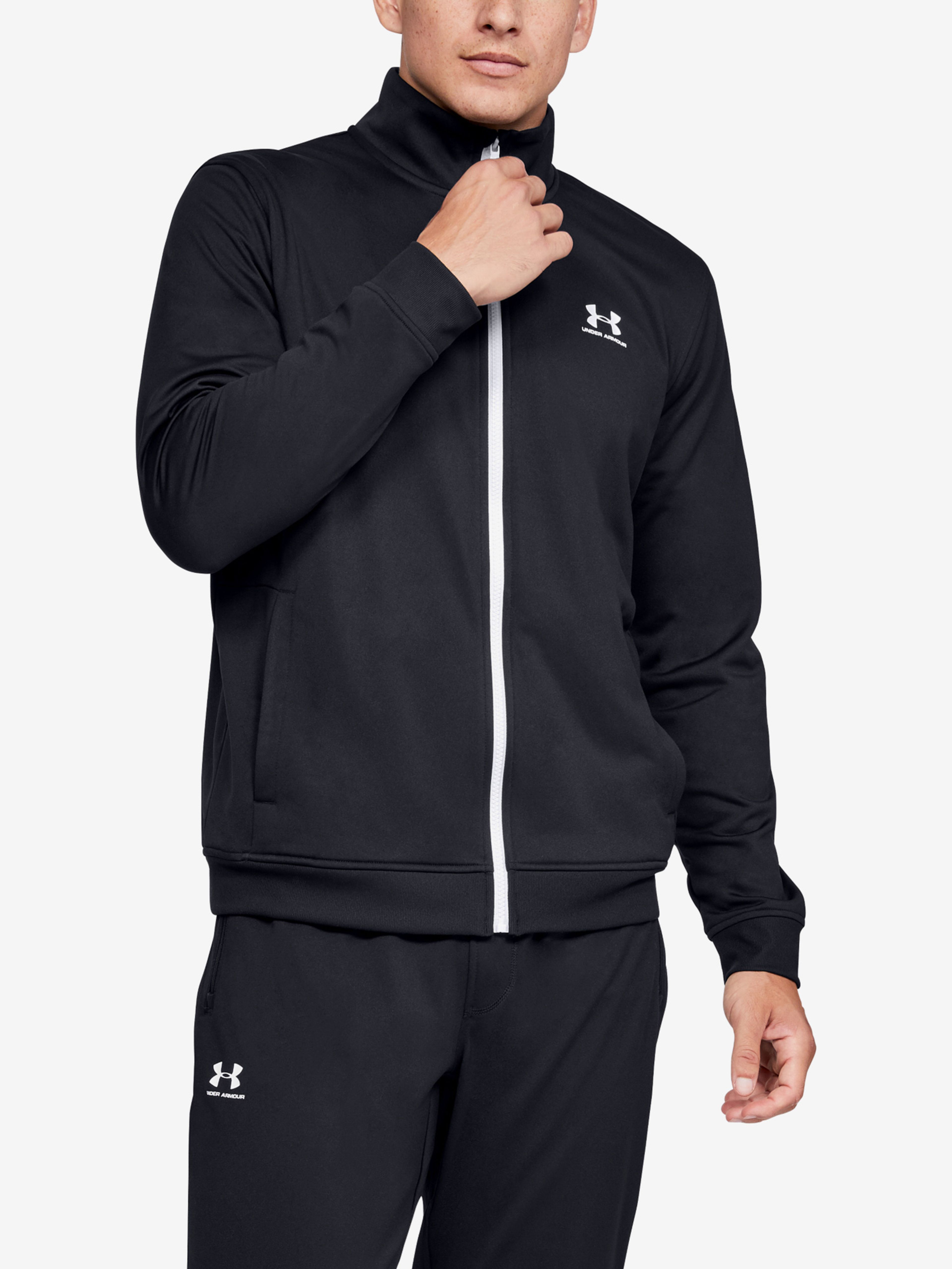 Mikina Under Armour SPORTSTYLE TRICOT JACKET-BLK