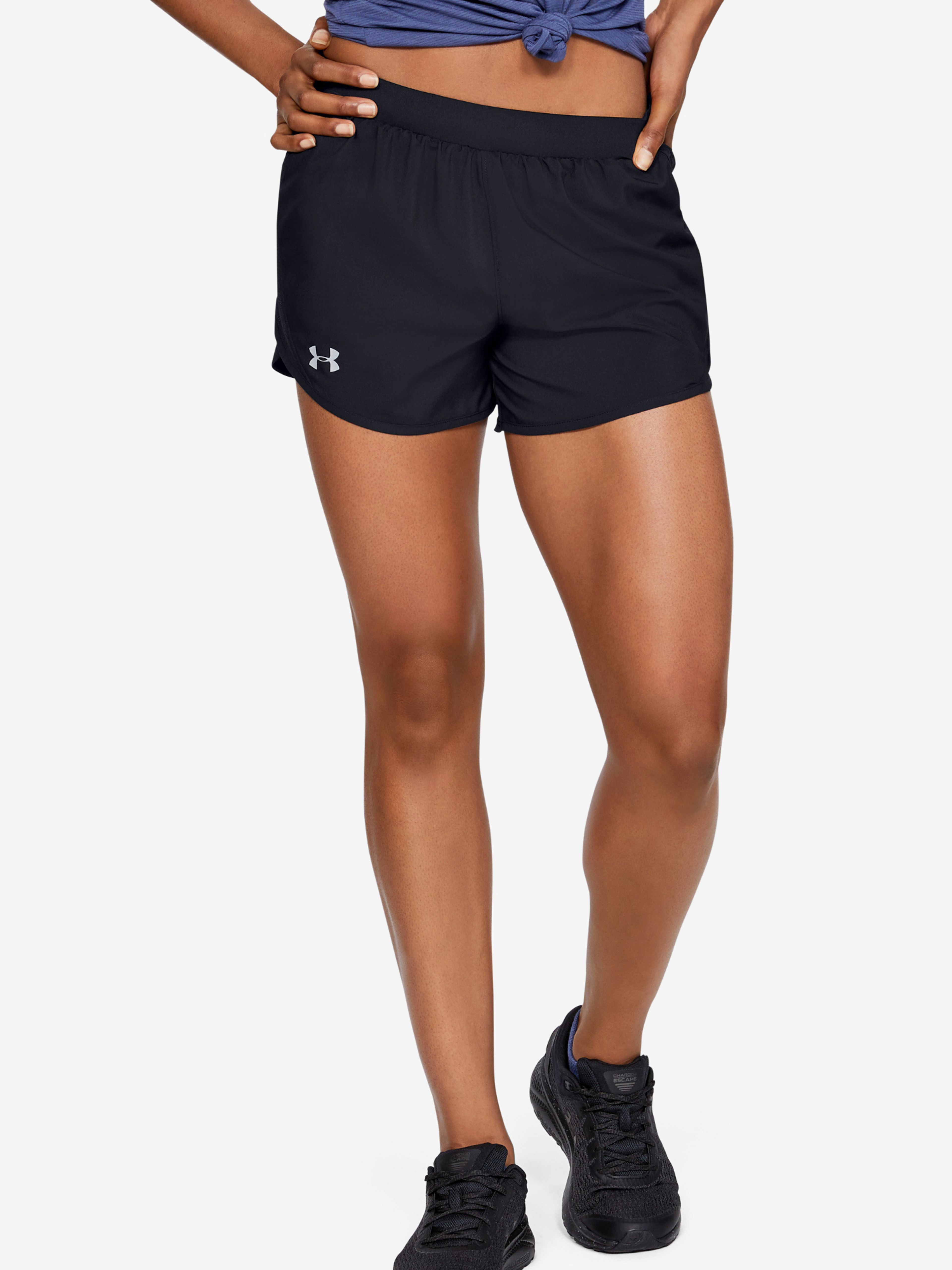 Шорты 0. Шорты under Armour ua Fly by 2.0 short. Under Armour шорты черные. Шорты чёрные женские спортивные. Короткие чёрные шорты женские.