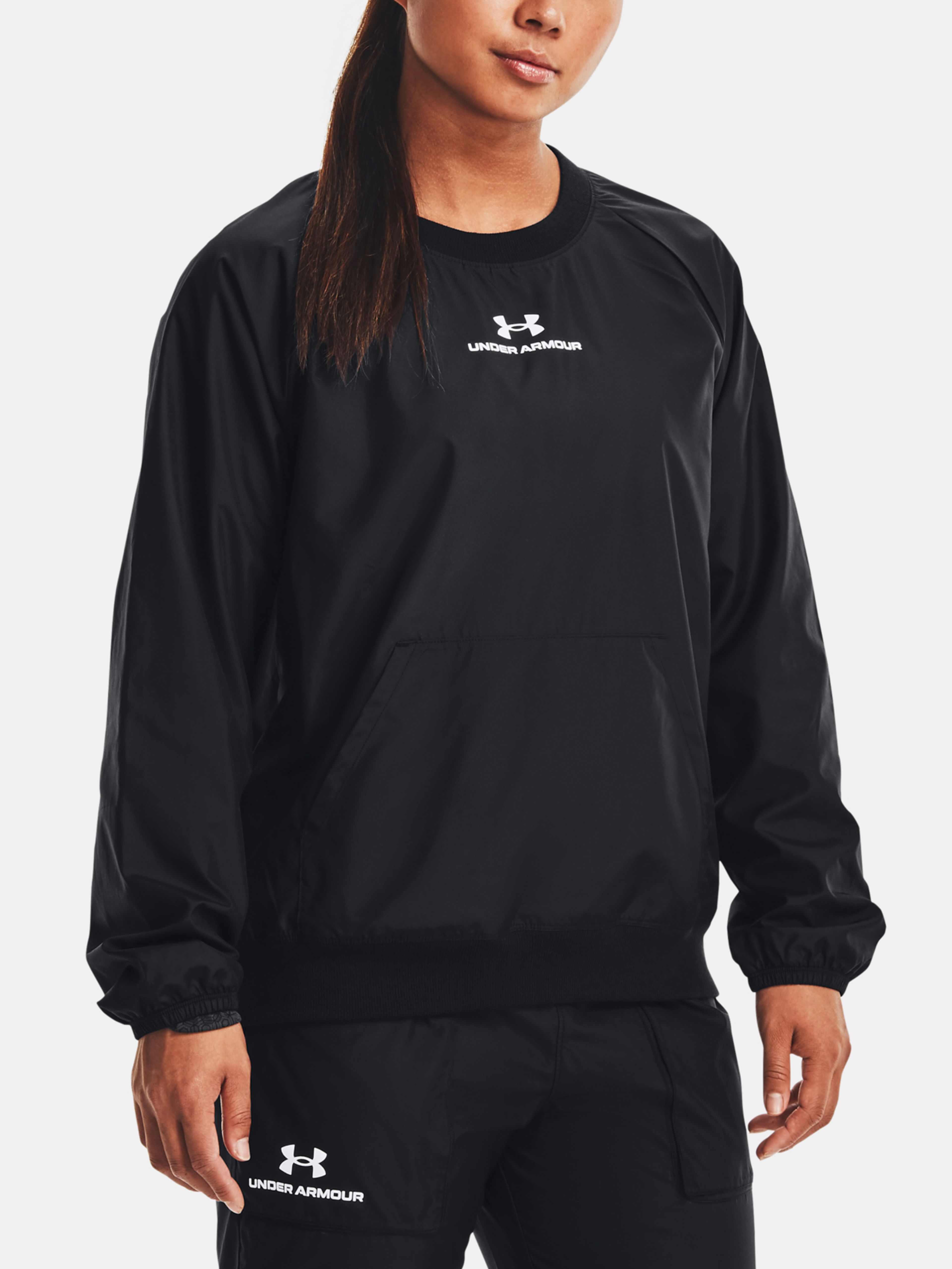 Pulover Under Armour UA Rush Woven Crew-BLK