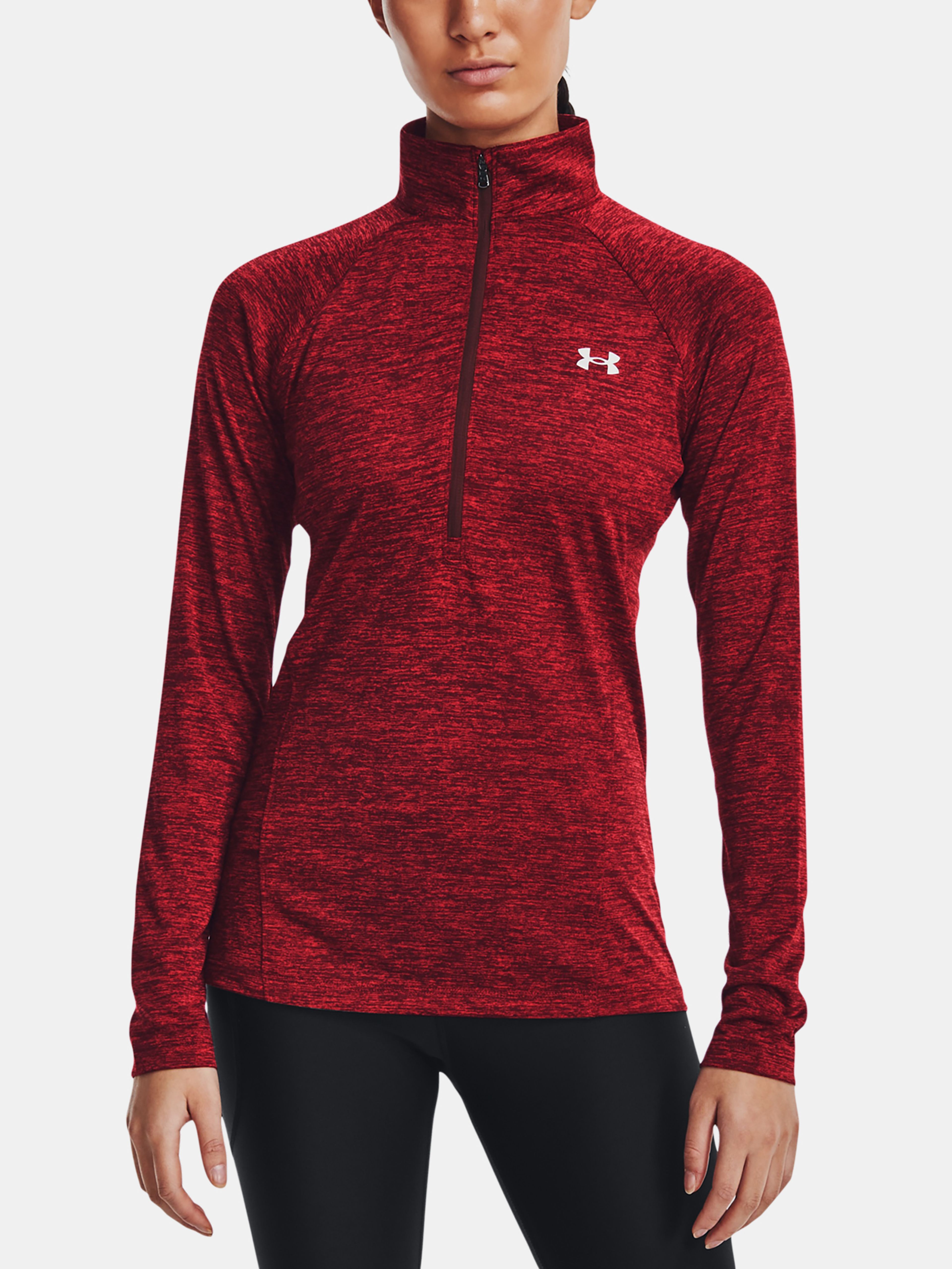 Majica Under Armour Tech 1/2 Zip - Twist-RED