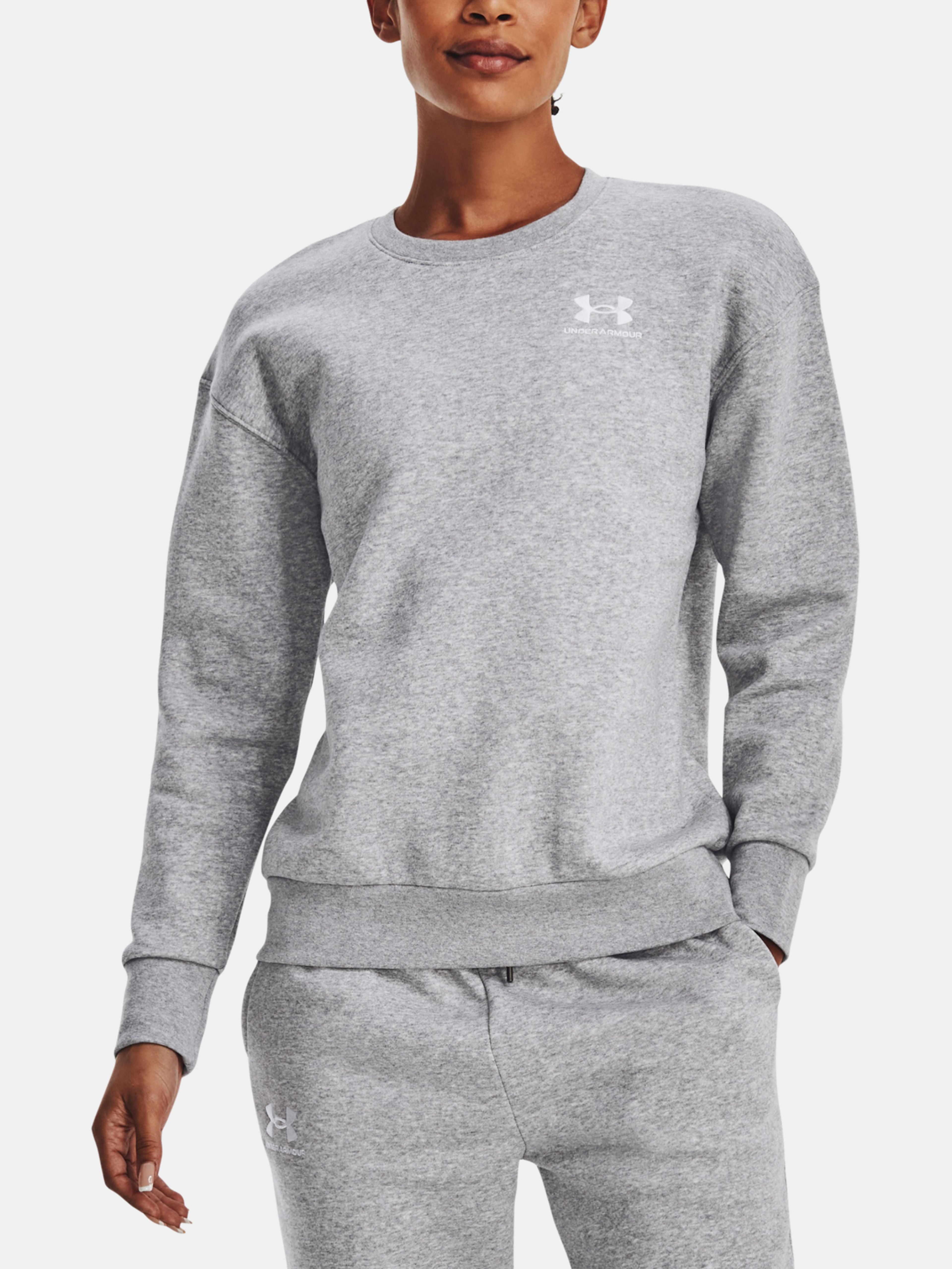 Pulover Under Armour Essential Fleece Crew-GRY