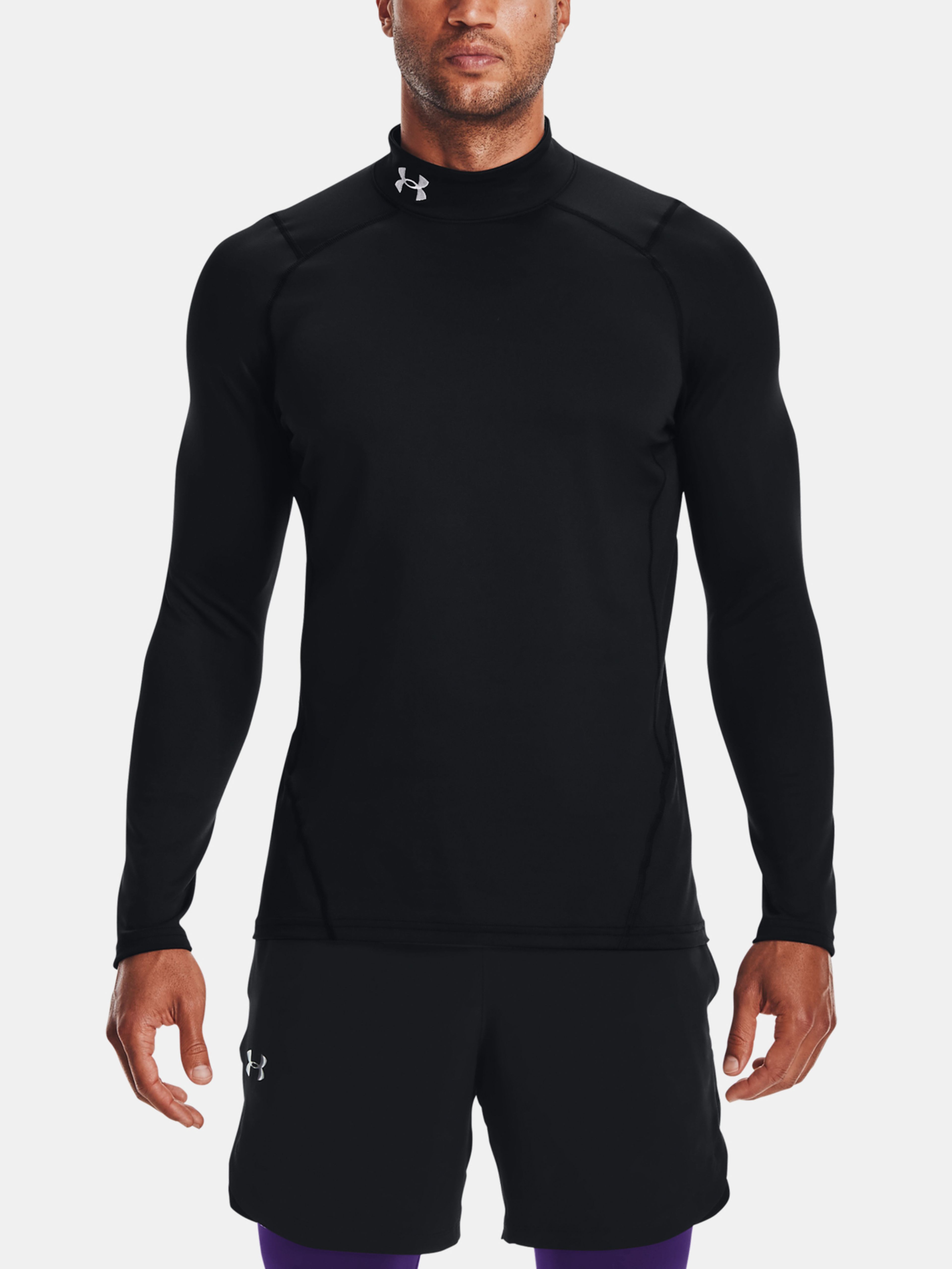Tričko Under Armour CG Armour Fitted Mock-BLK