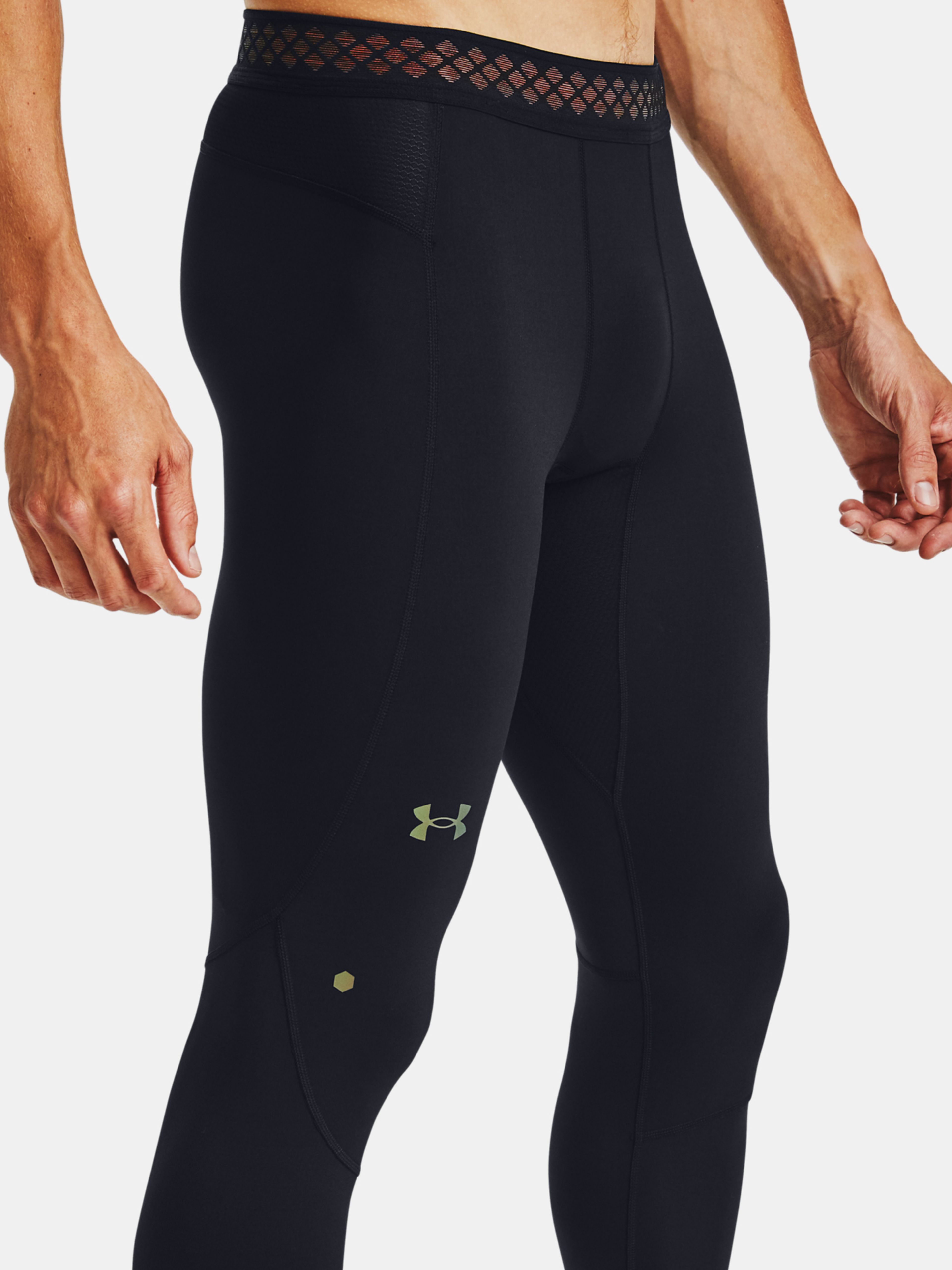 Dámské kompresní legíny UNDER ARMOUR-UA Rush Legging Mesh Pkt-BLU