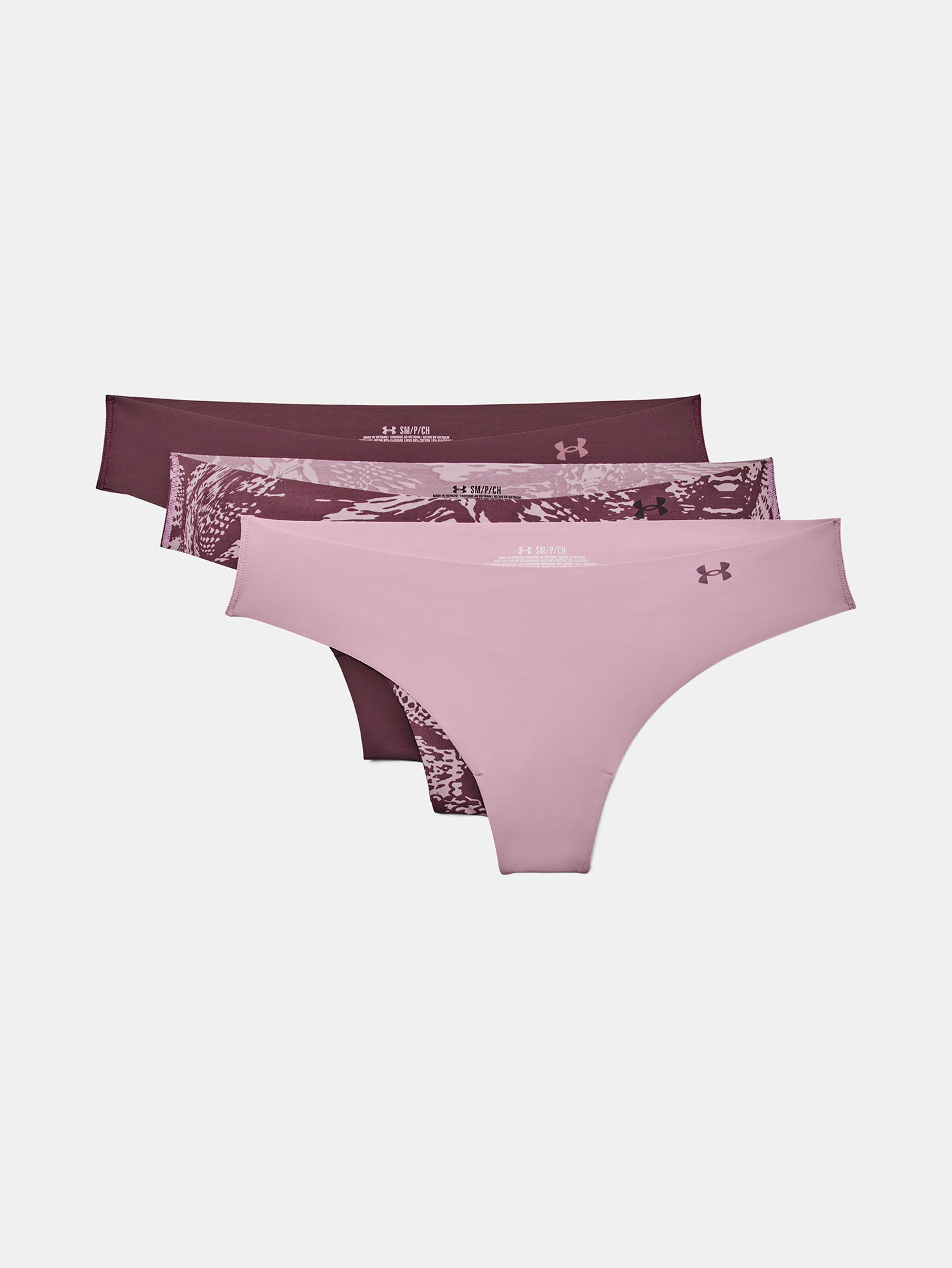 Kalhotky Under Armour MFO PS Thong 3Pack Print-PNK