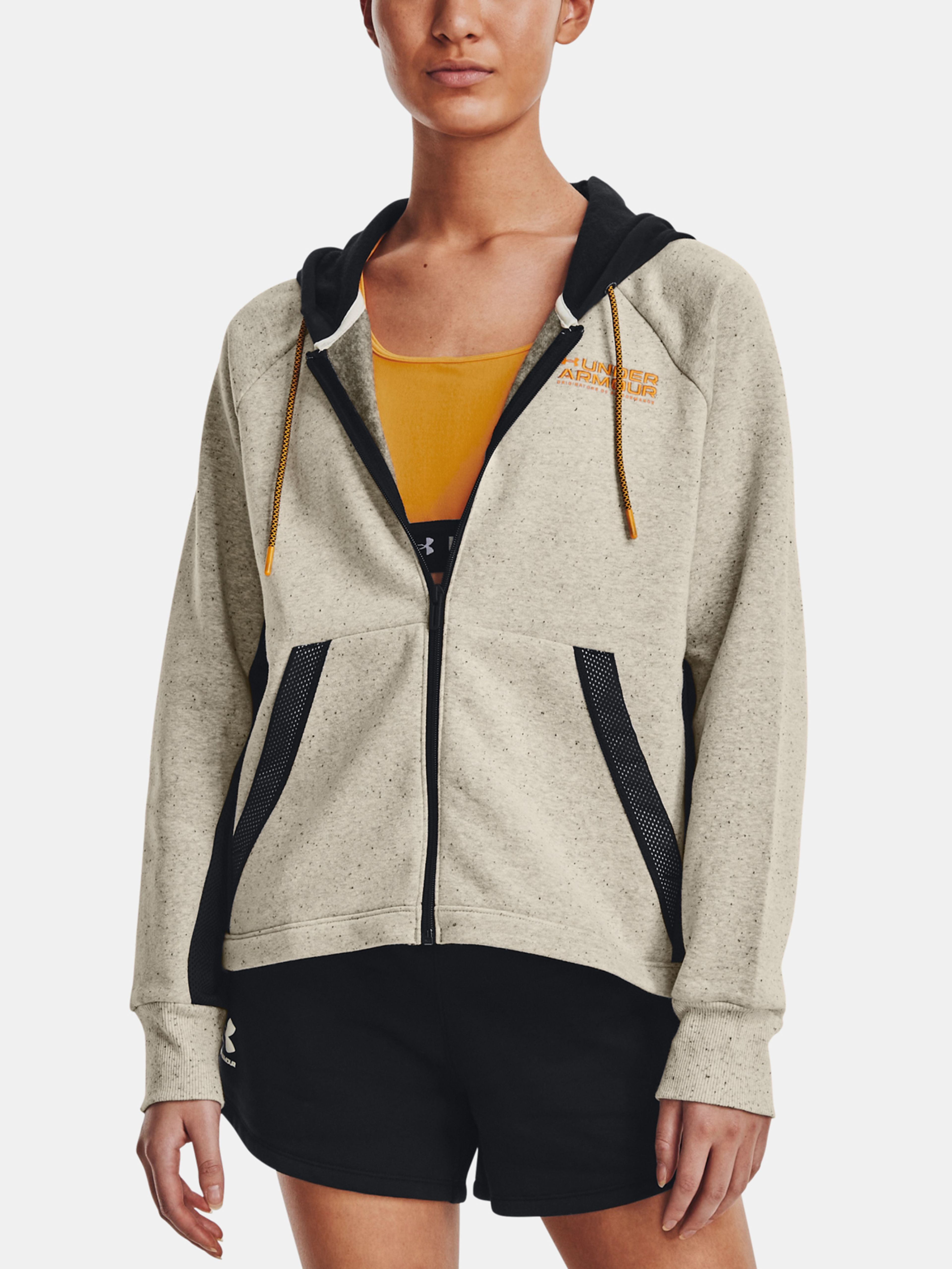 Pulover Under Armour Rival + FZ Hoodie-BRN