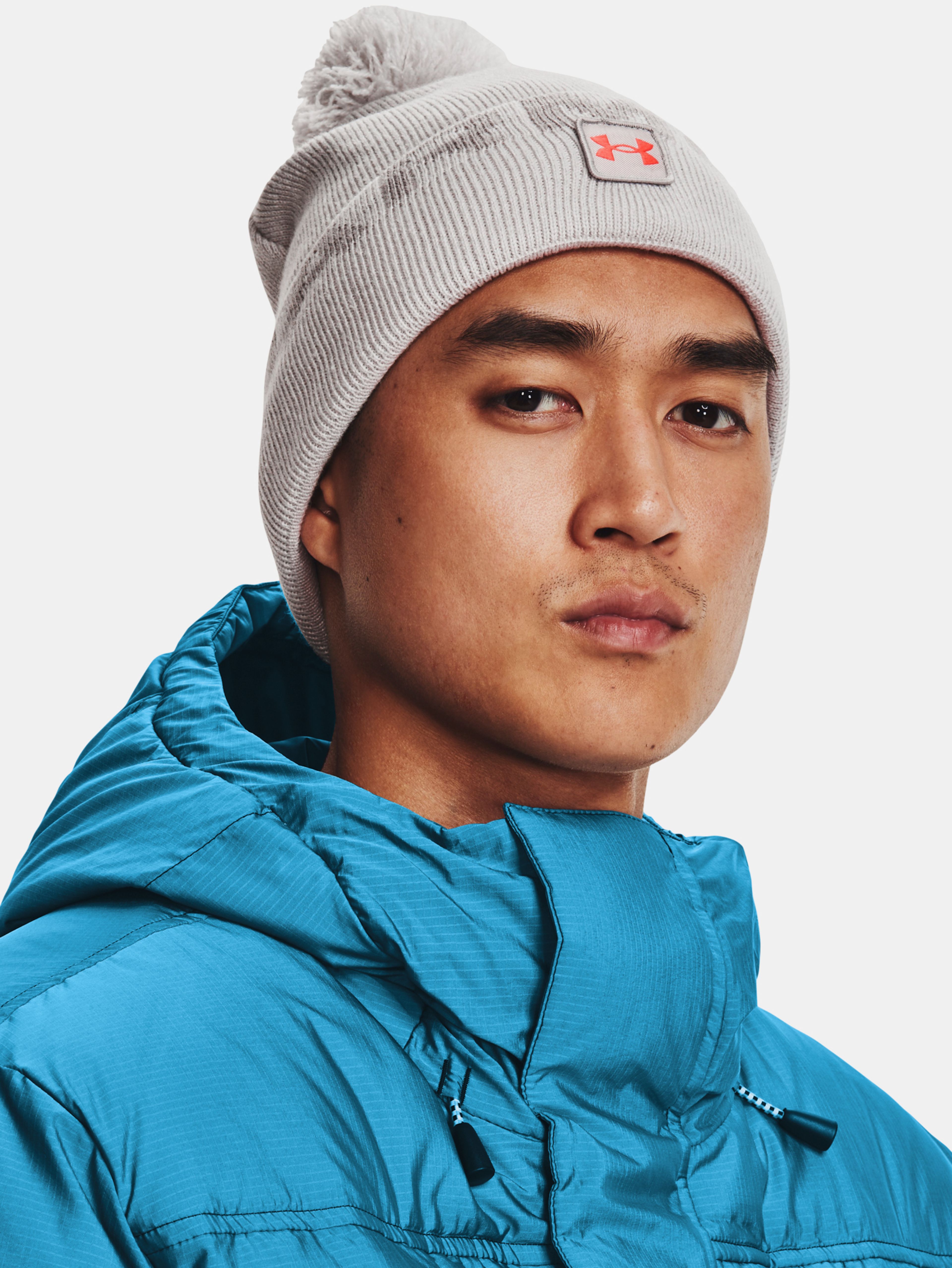 Čepice Under Armour UA Halftime Fleece Pom-GRY