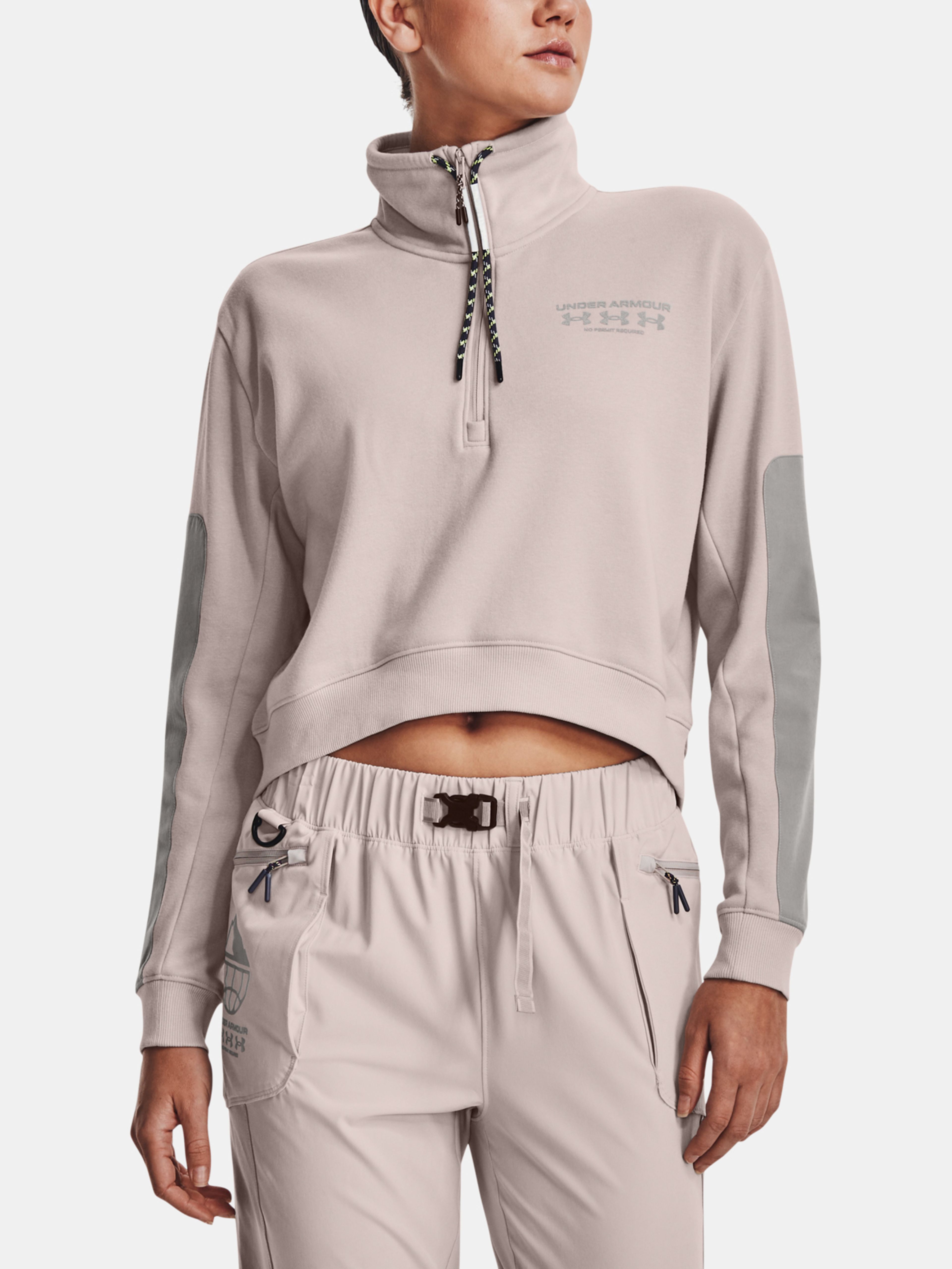 Mikina Under Armour UA RUN Trail Crop HZ-GRY