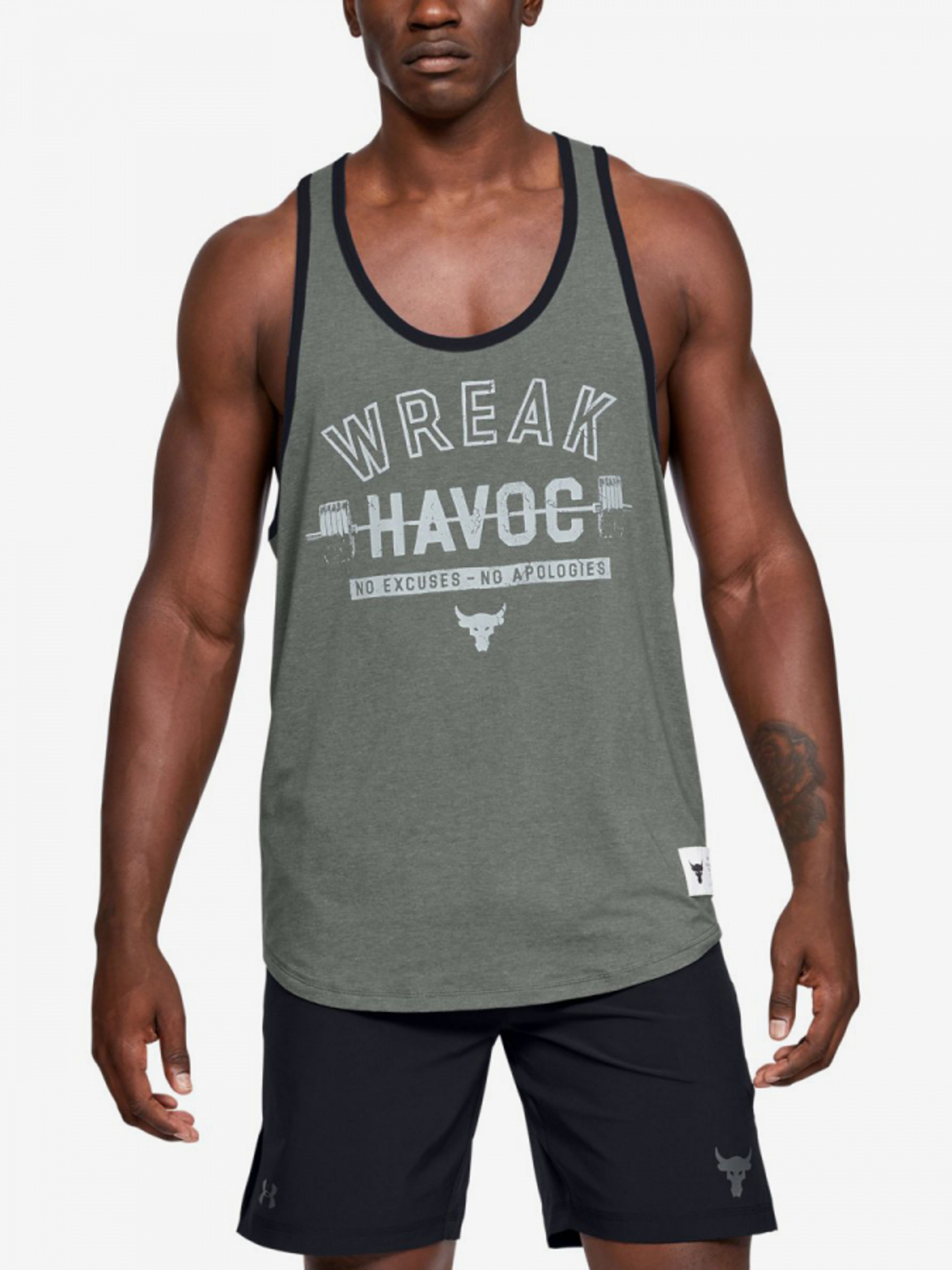T lko Under Armour PROJECT ROCK TANK WREAK HAVOC GRY underarmour.cz