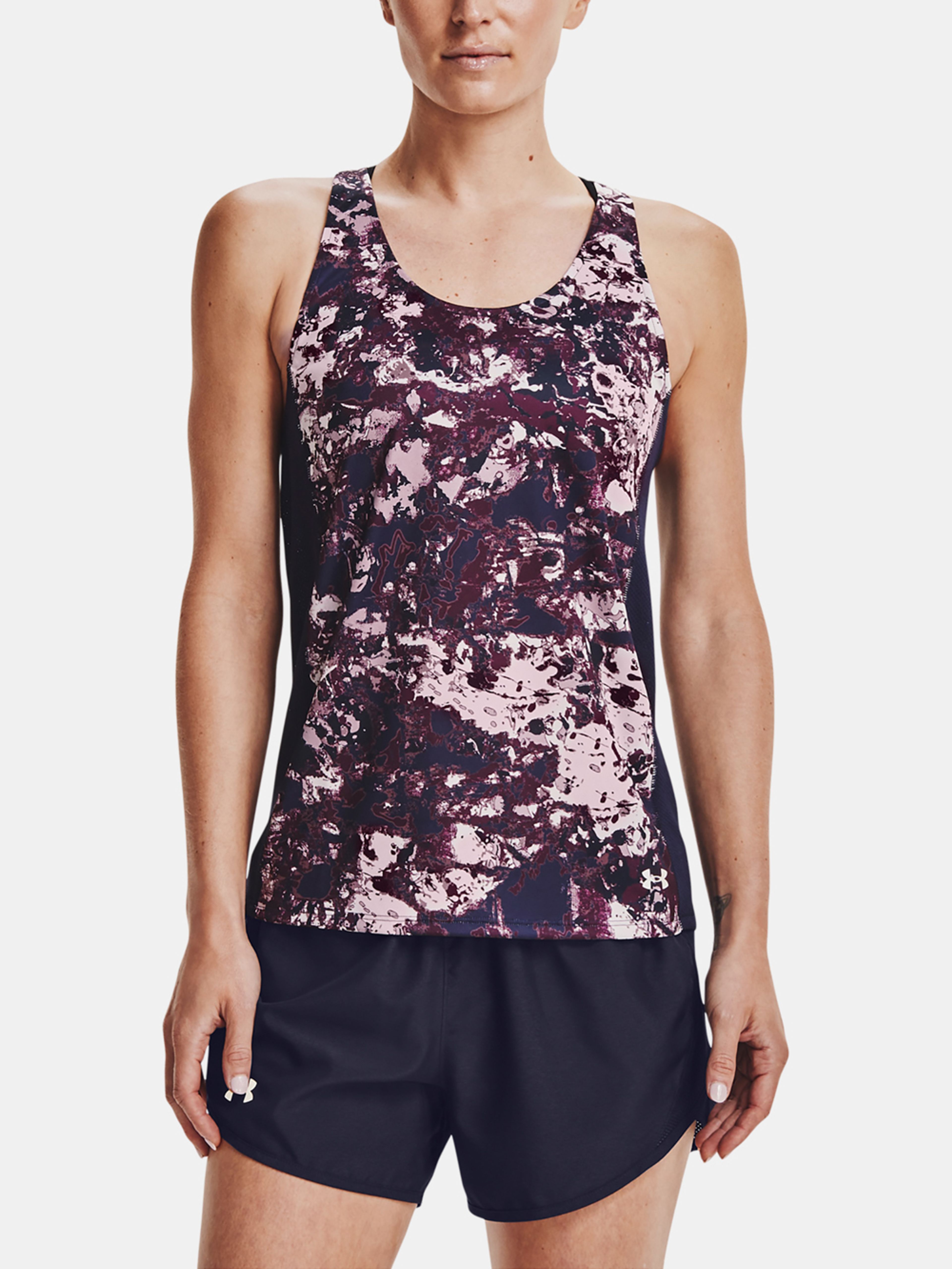 Majica brez rokavov Under Armour UA Fly By Printed Tank-PNK