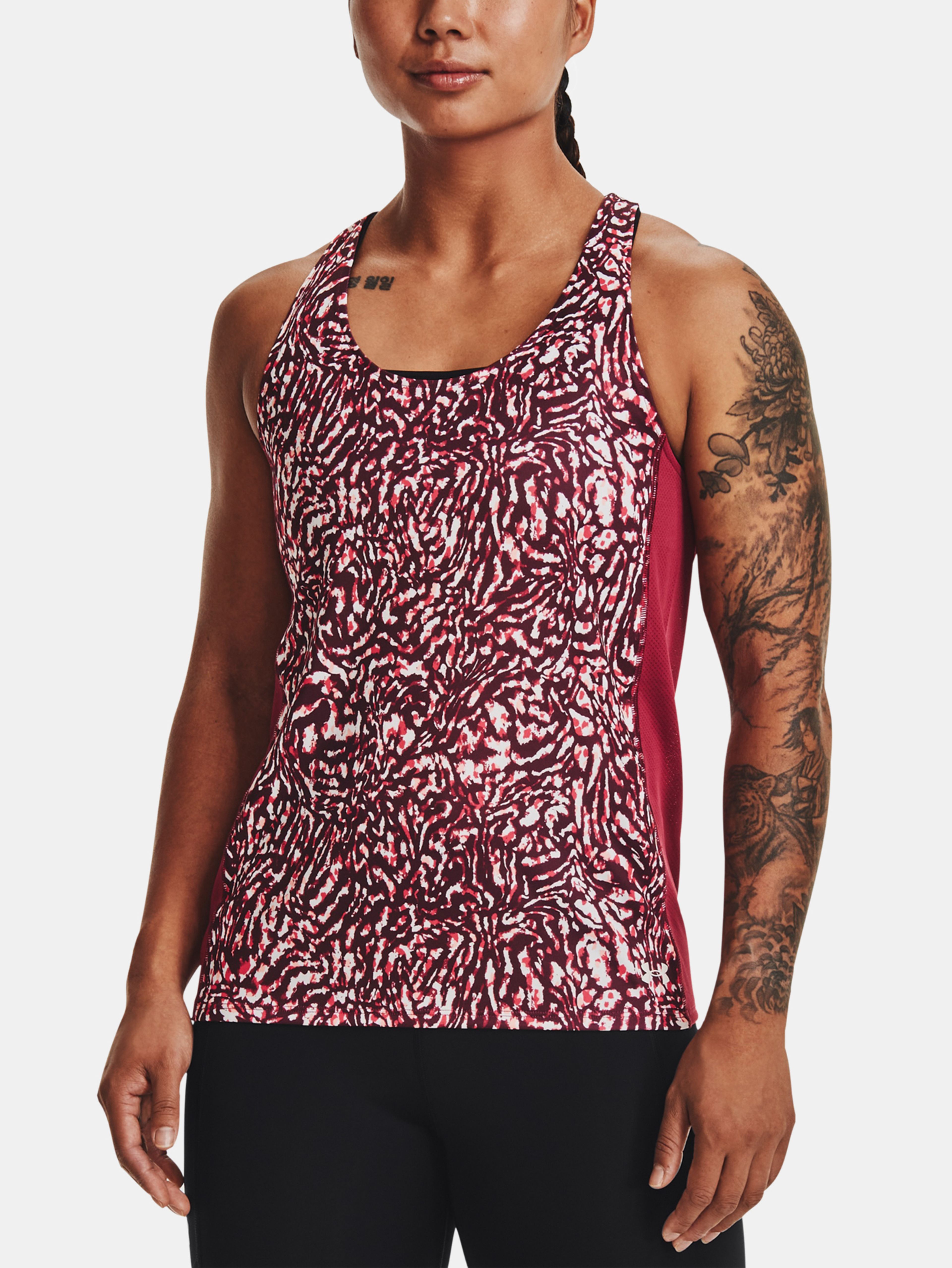 Tielko Under Armour UA Fly By Printed Tank-PNK
