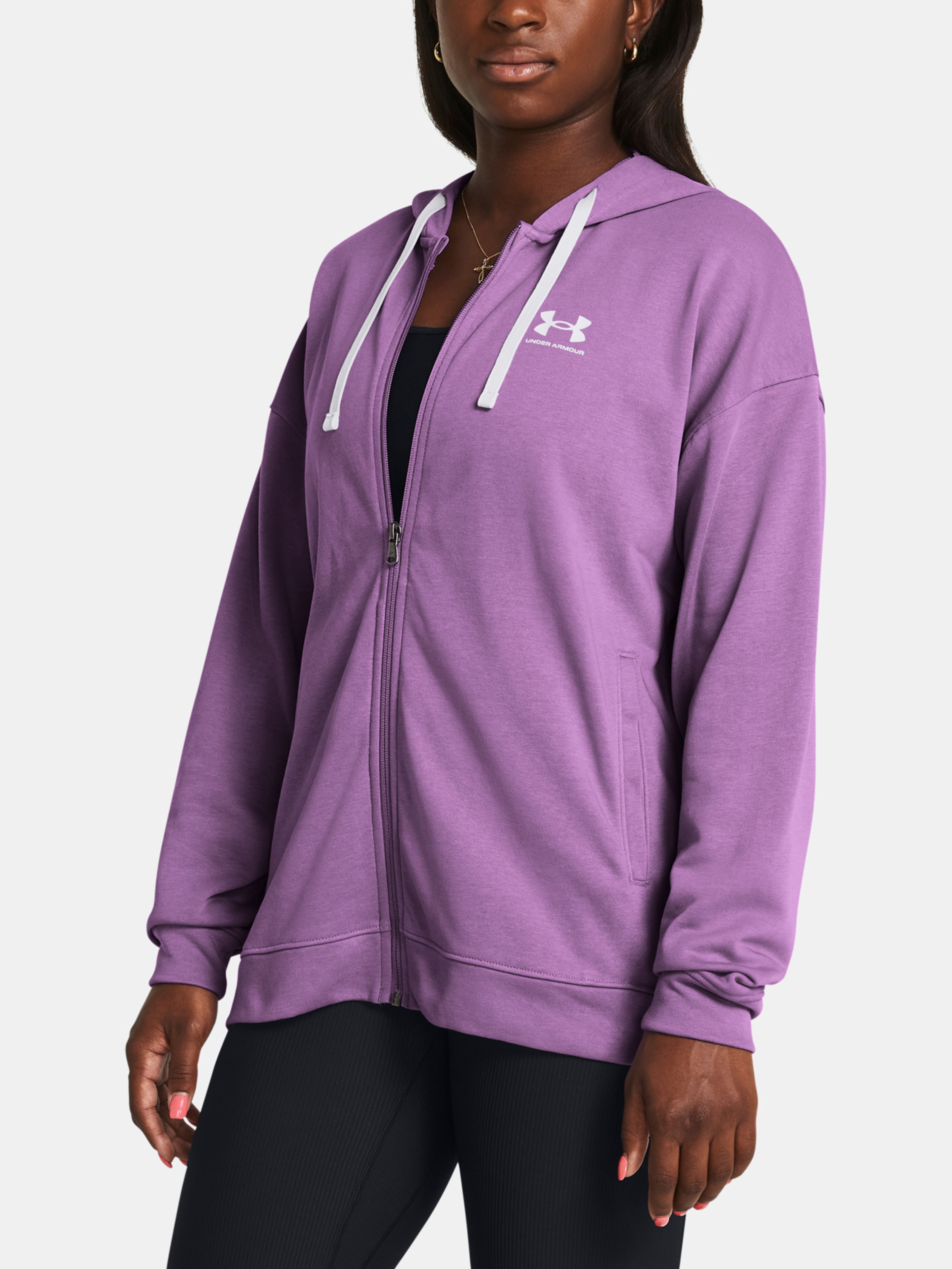 Pulover Under Armour UA Rival Terry OS FZ Hooded-PPL