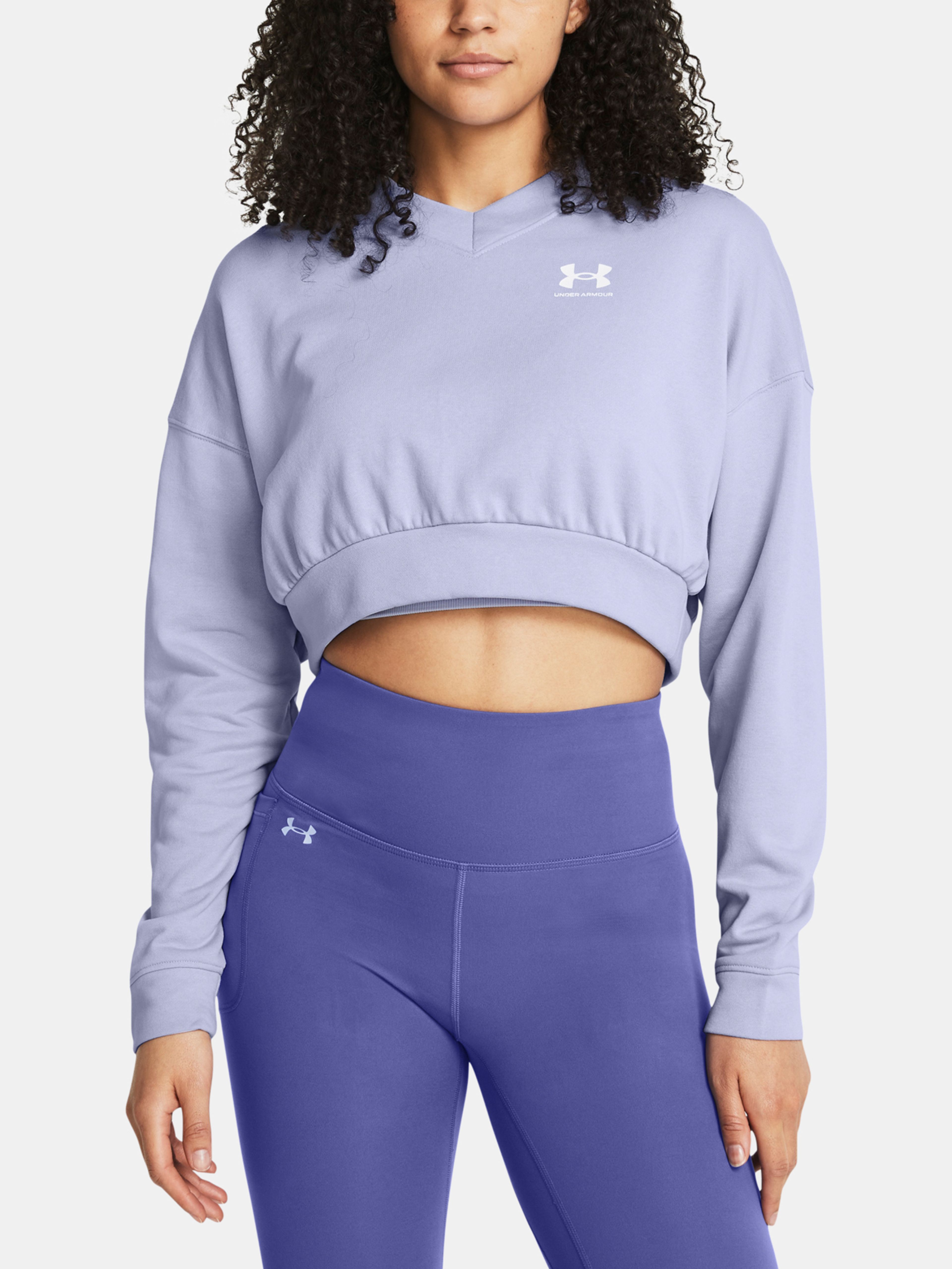 Pulover Under Armour UA Rival Terry OS Crop Crw-PPL
