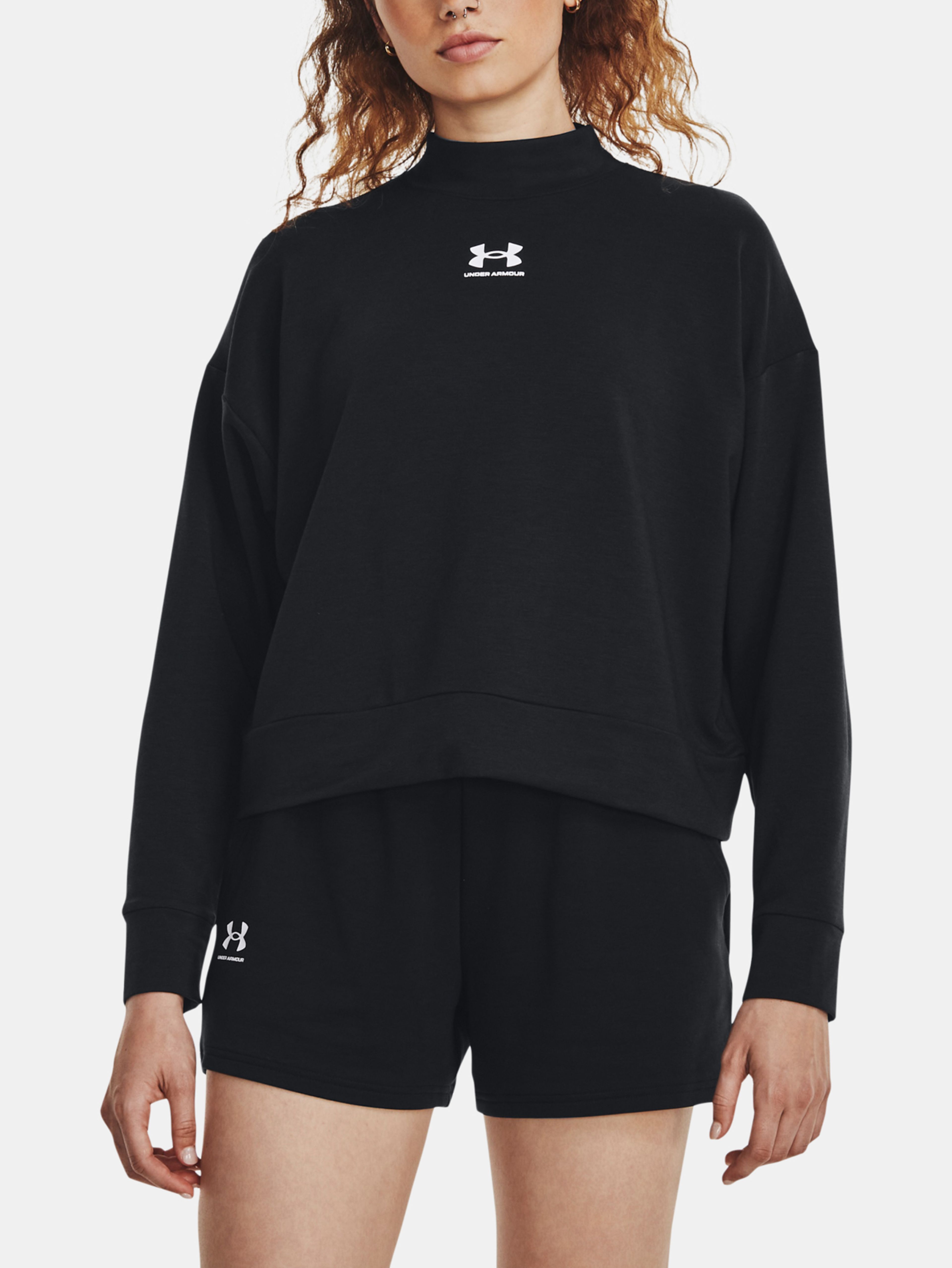 Pulover Under Armour UA Rival Terry Mock Crew-BLK