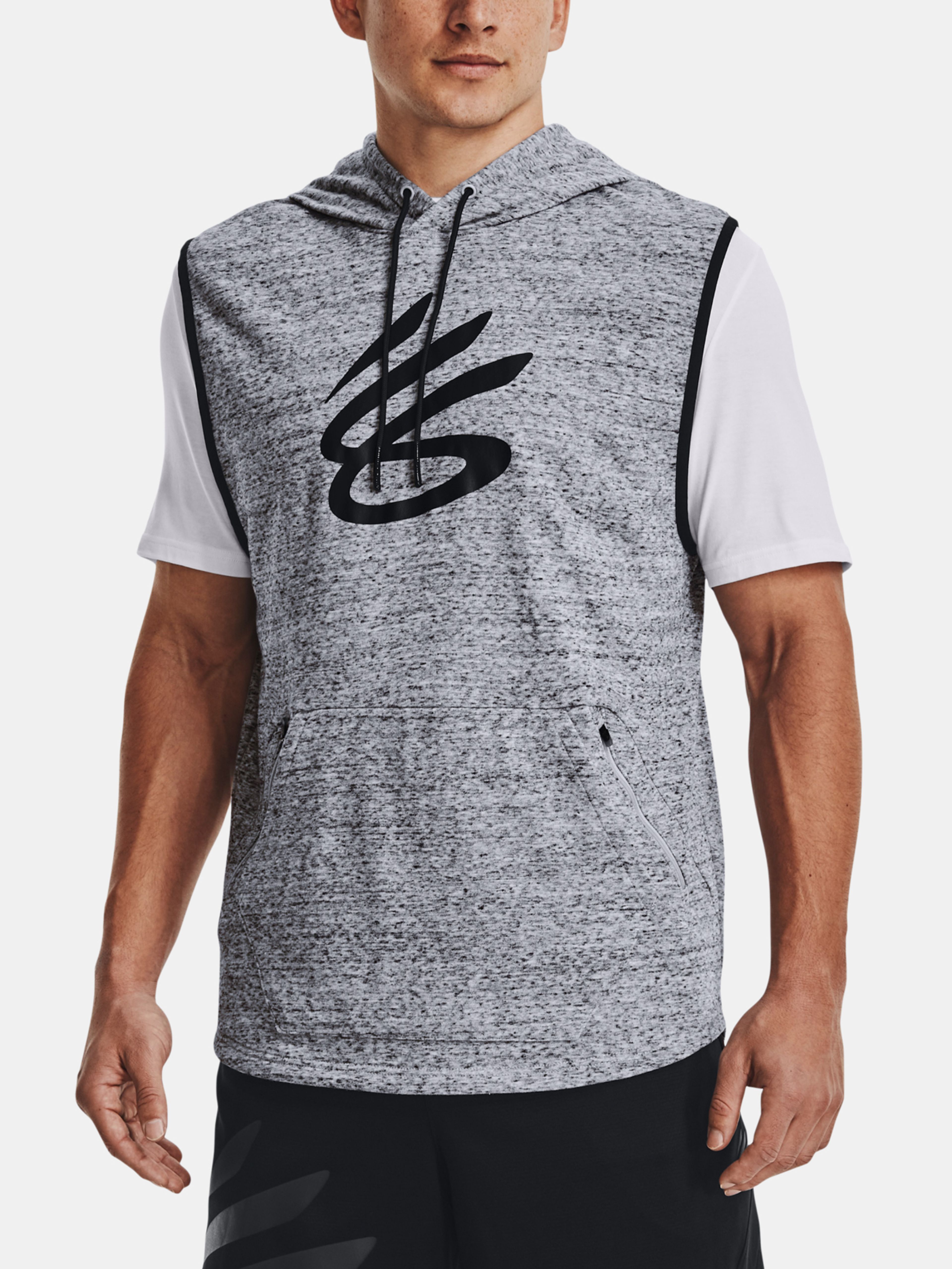 Mikina Under Armour CURRY SLEEVELESS  HOODIE-GRY