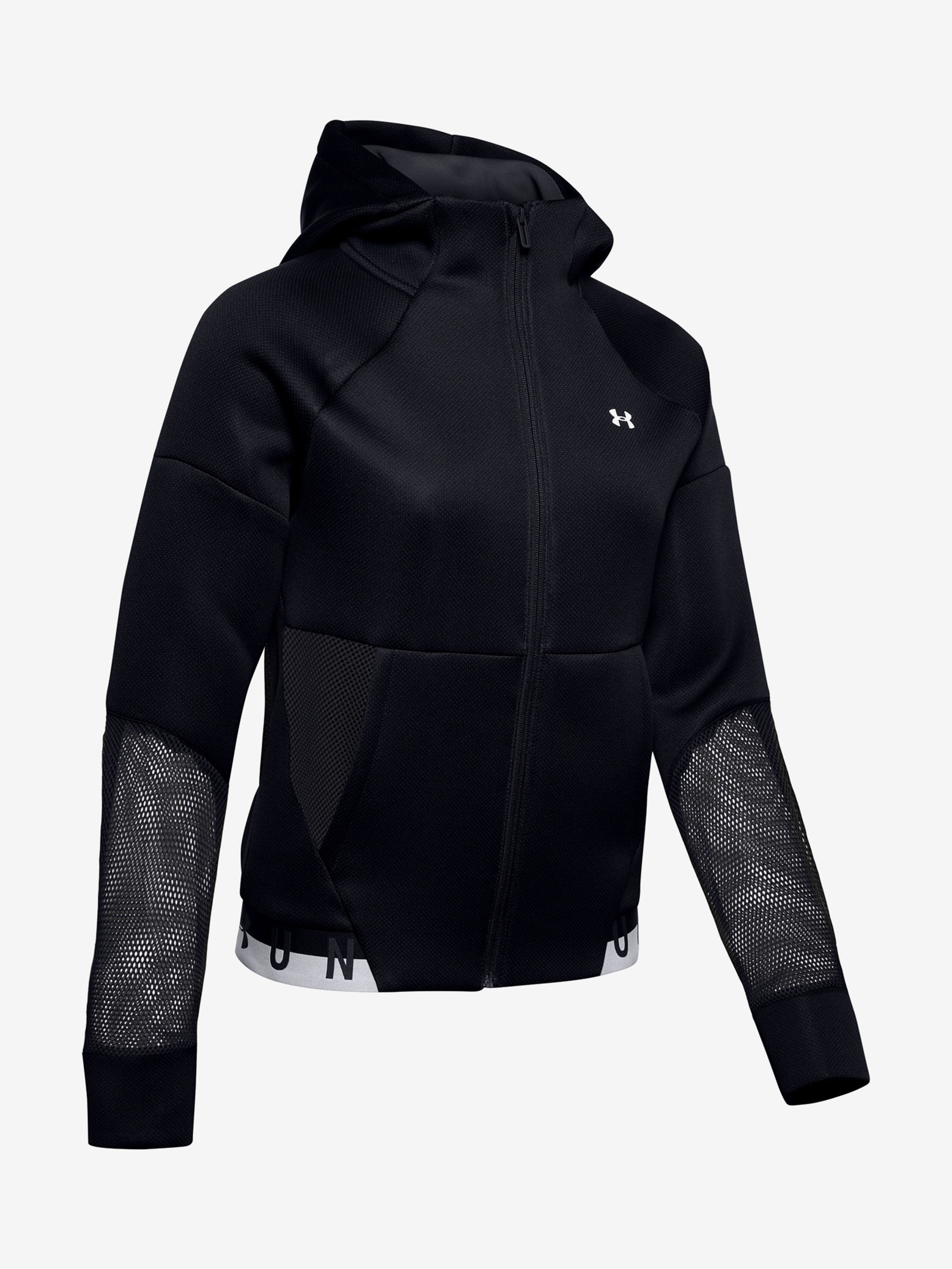 Mikina Under Armour Move Full Zip Hoodie Mesh Inset BLK