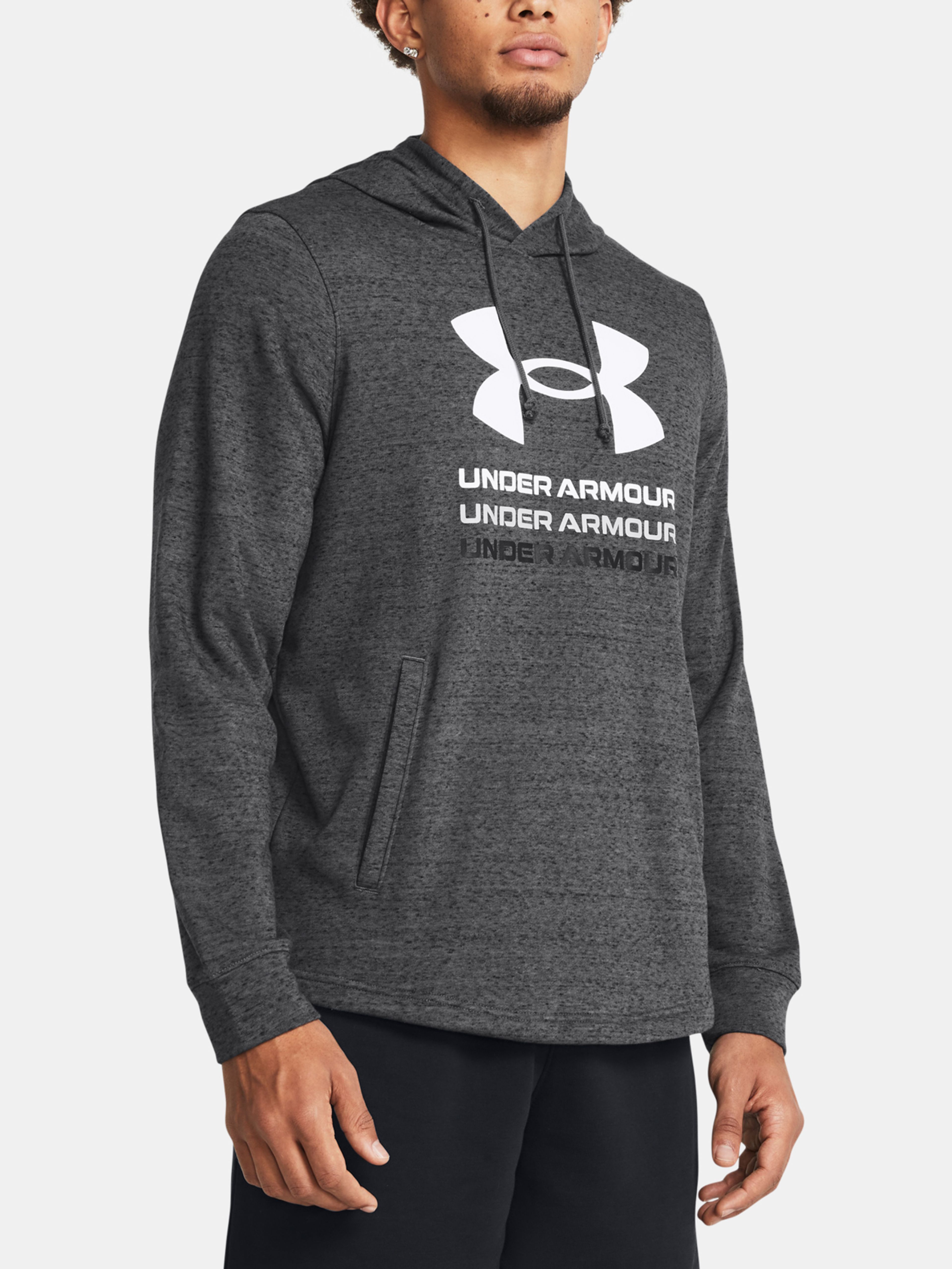Pulover Under Armour UA Rival Terry Graphic Hood-GRY