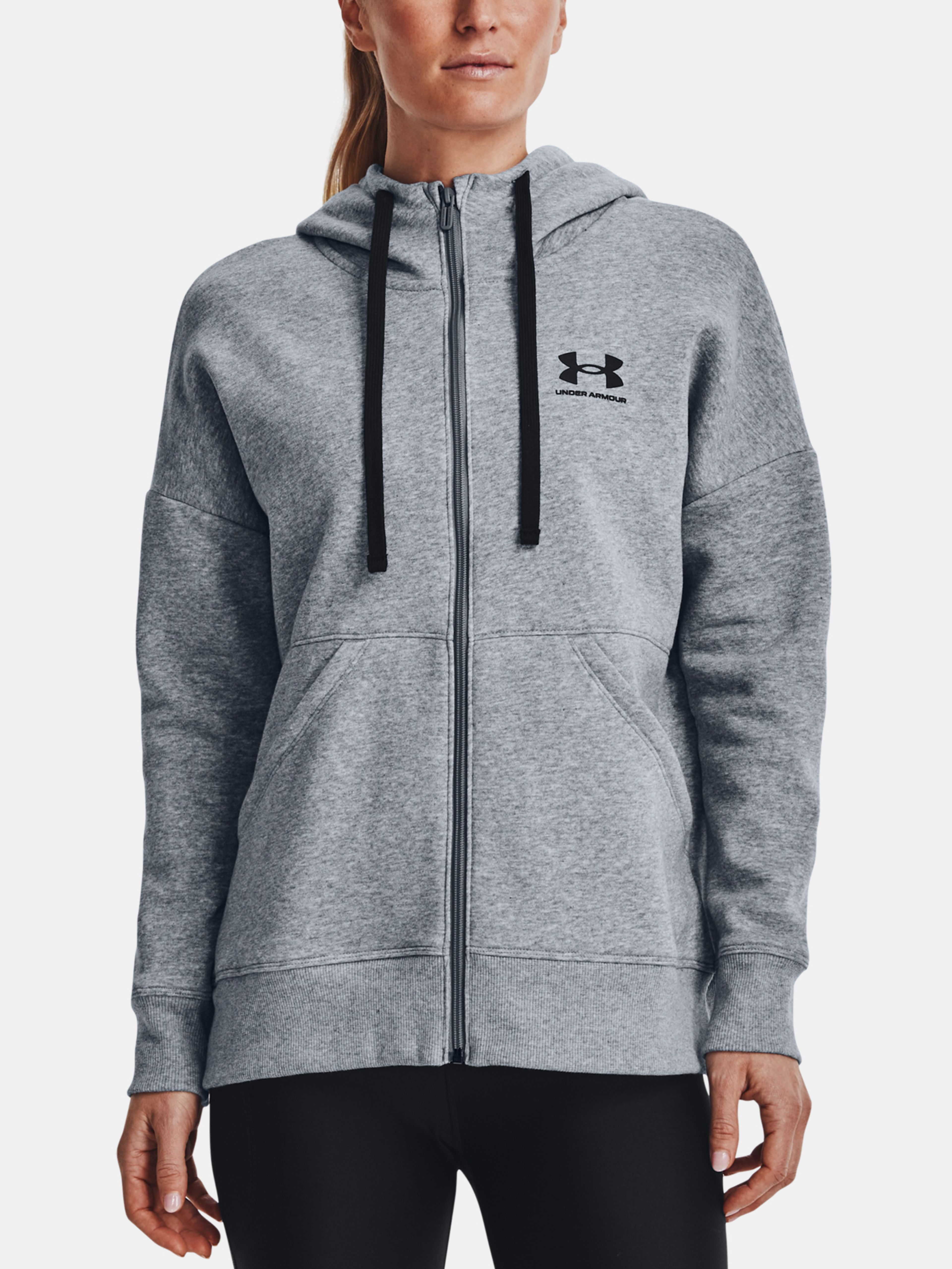 Pulover Under Armour Rival Fleece FZ Hoodie-GRY