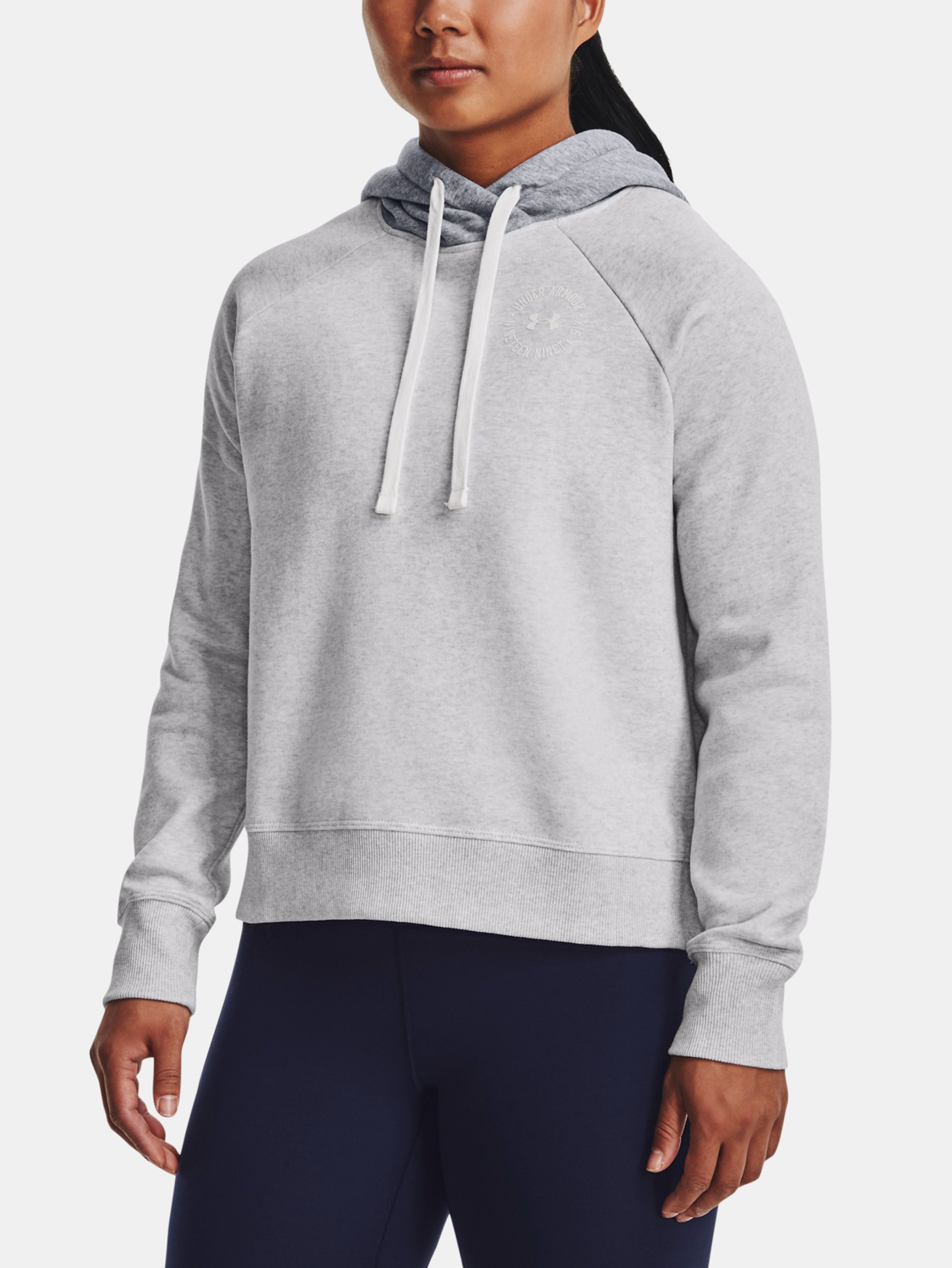 Mikina Under Armour Rival Fleece CB Hoodie-GRY