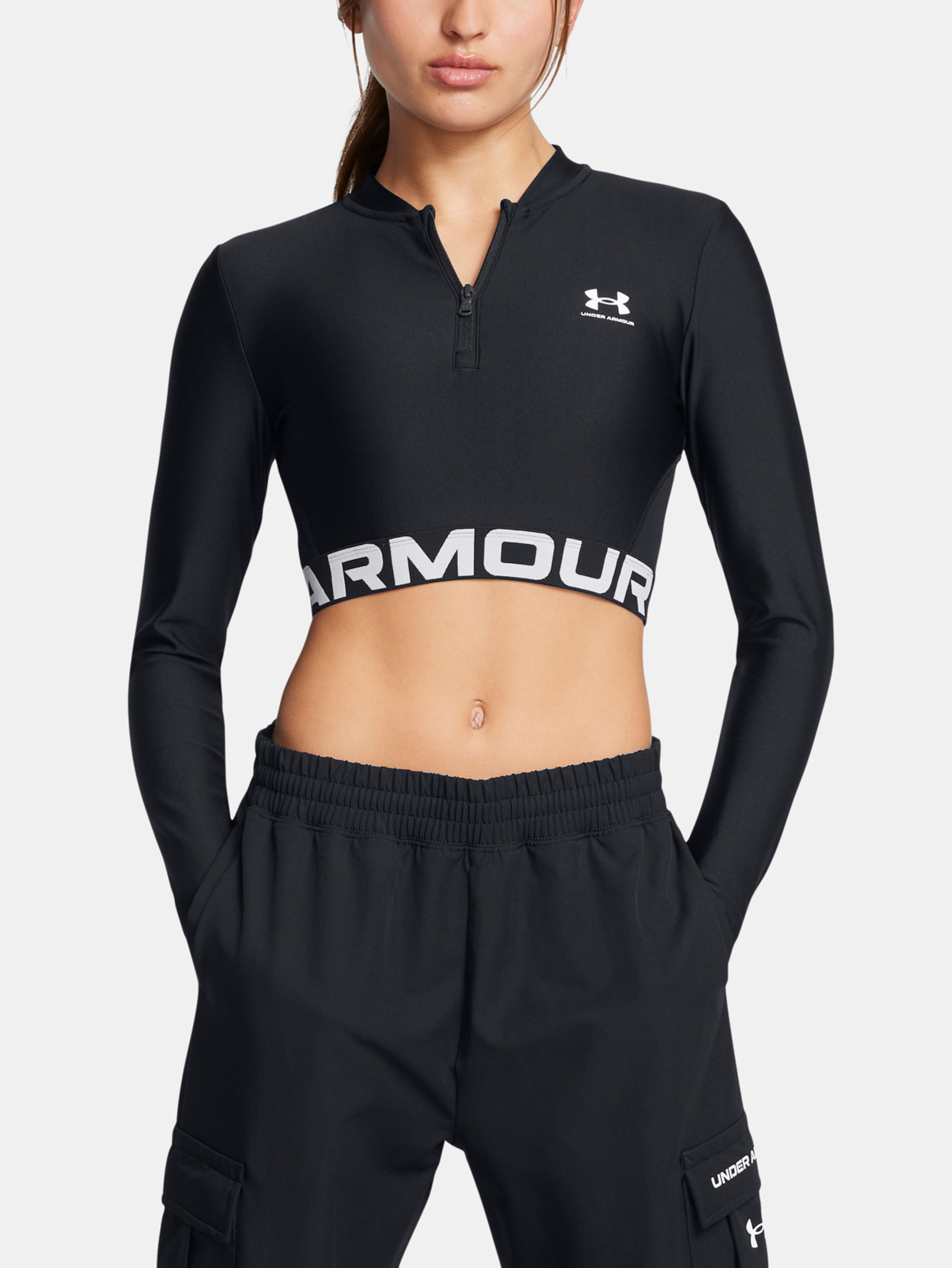 Dámské tričko Under Armour HeatGear Rib 1/4 Zip LS