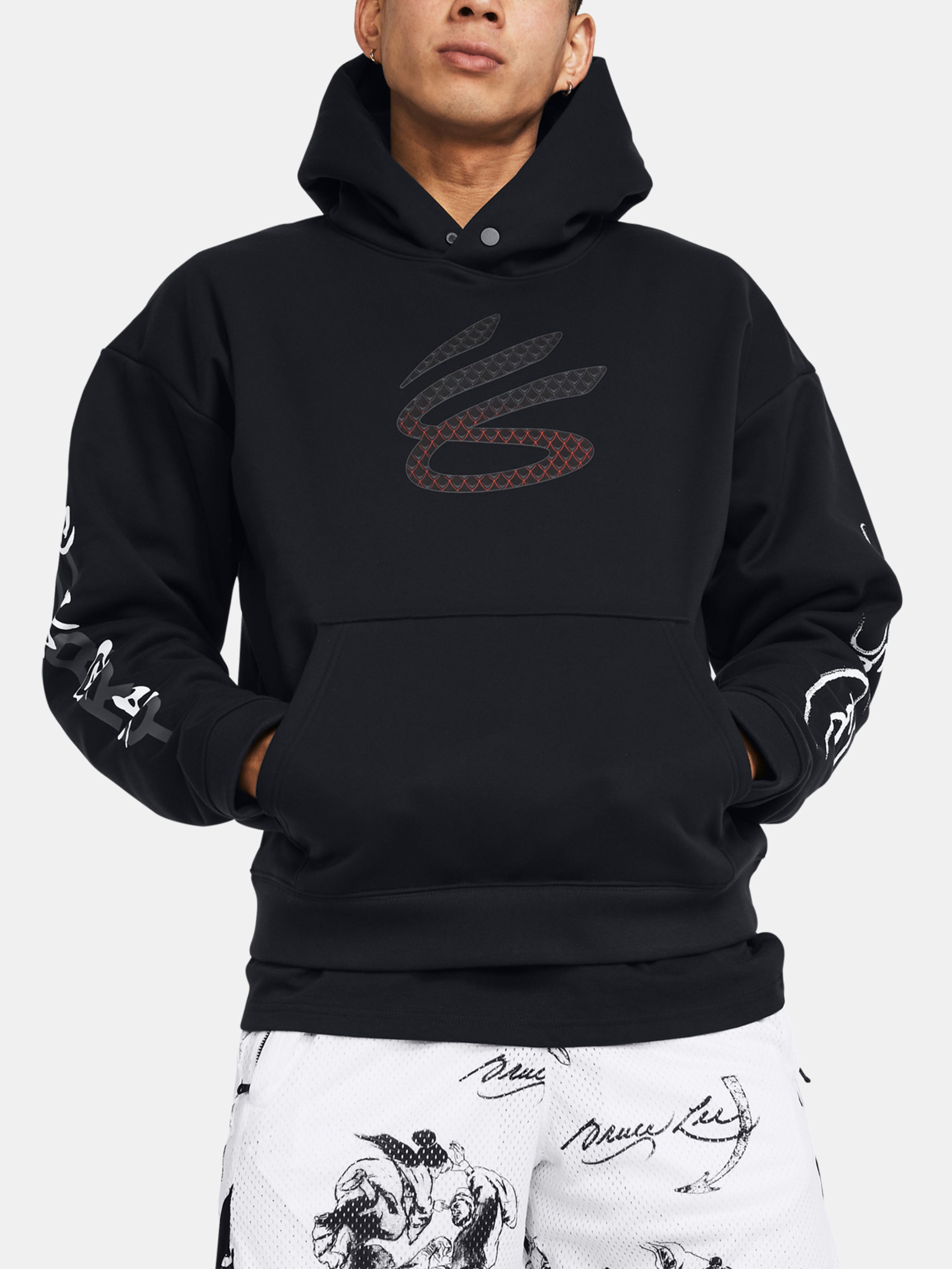 Mikina Under Armour Curry x Bruce Lee Hoodie 1-BLK