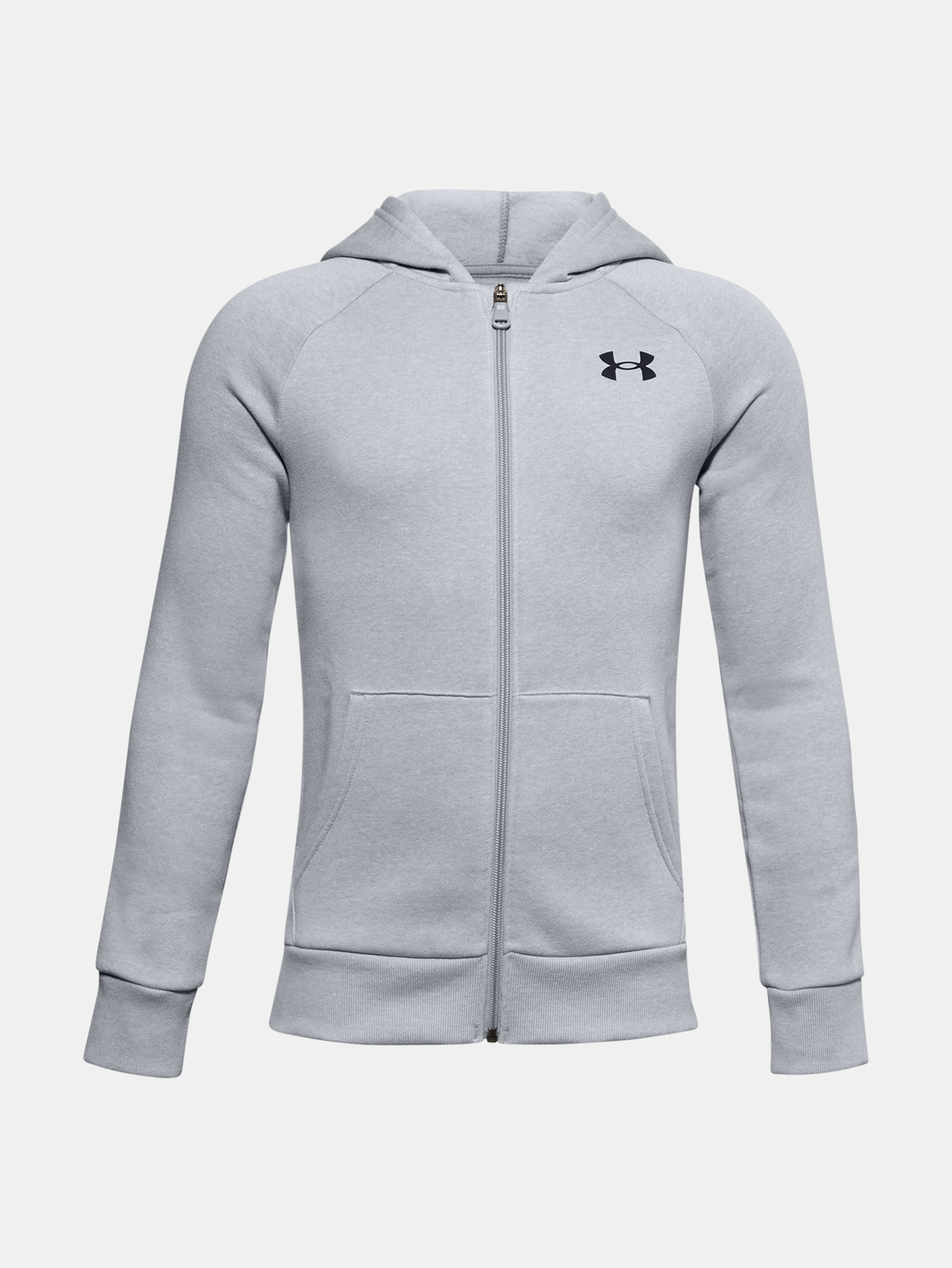 Pulover Under Armour UA RIVAL COTTON FZ HOODIE-GRY