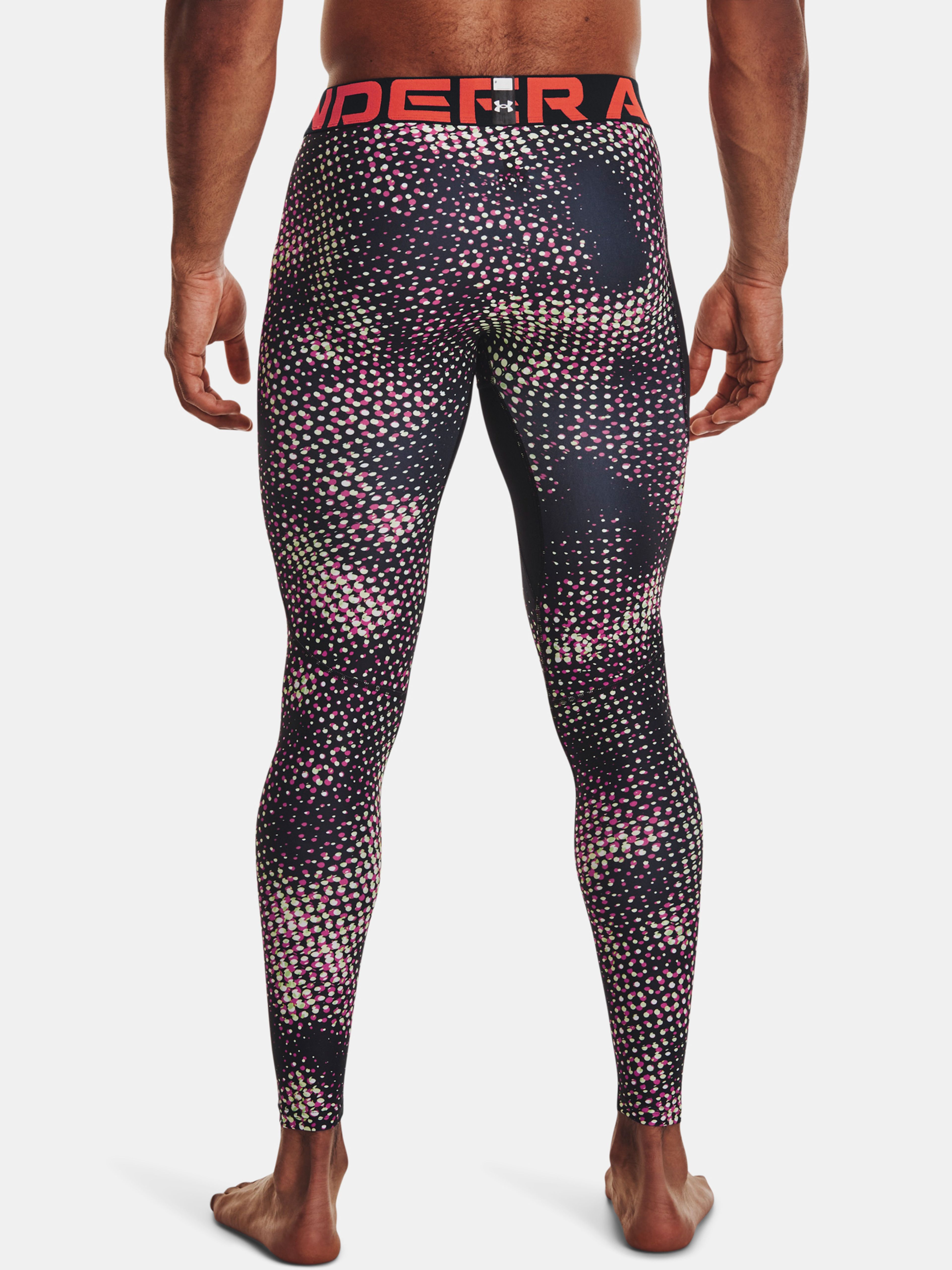 Kompresní legíny Under Armour UA HeatGear Armour Prtd Legging-BLK