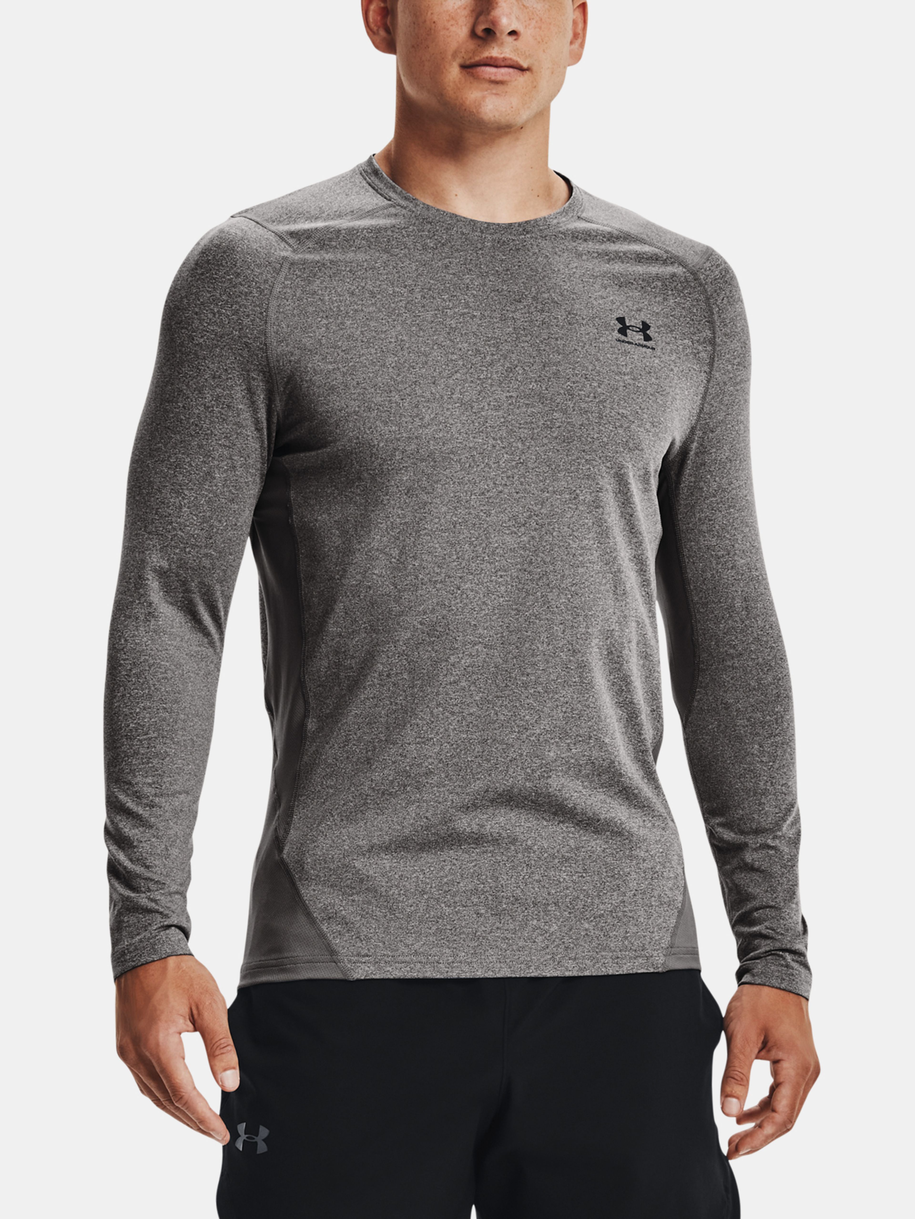 Tričko Under Armour CG Armour Fitted Crew-GRY