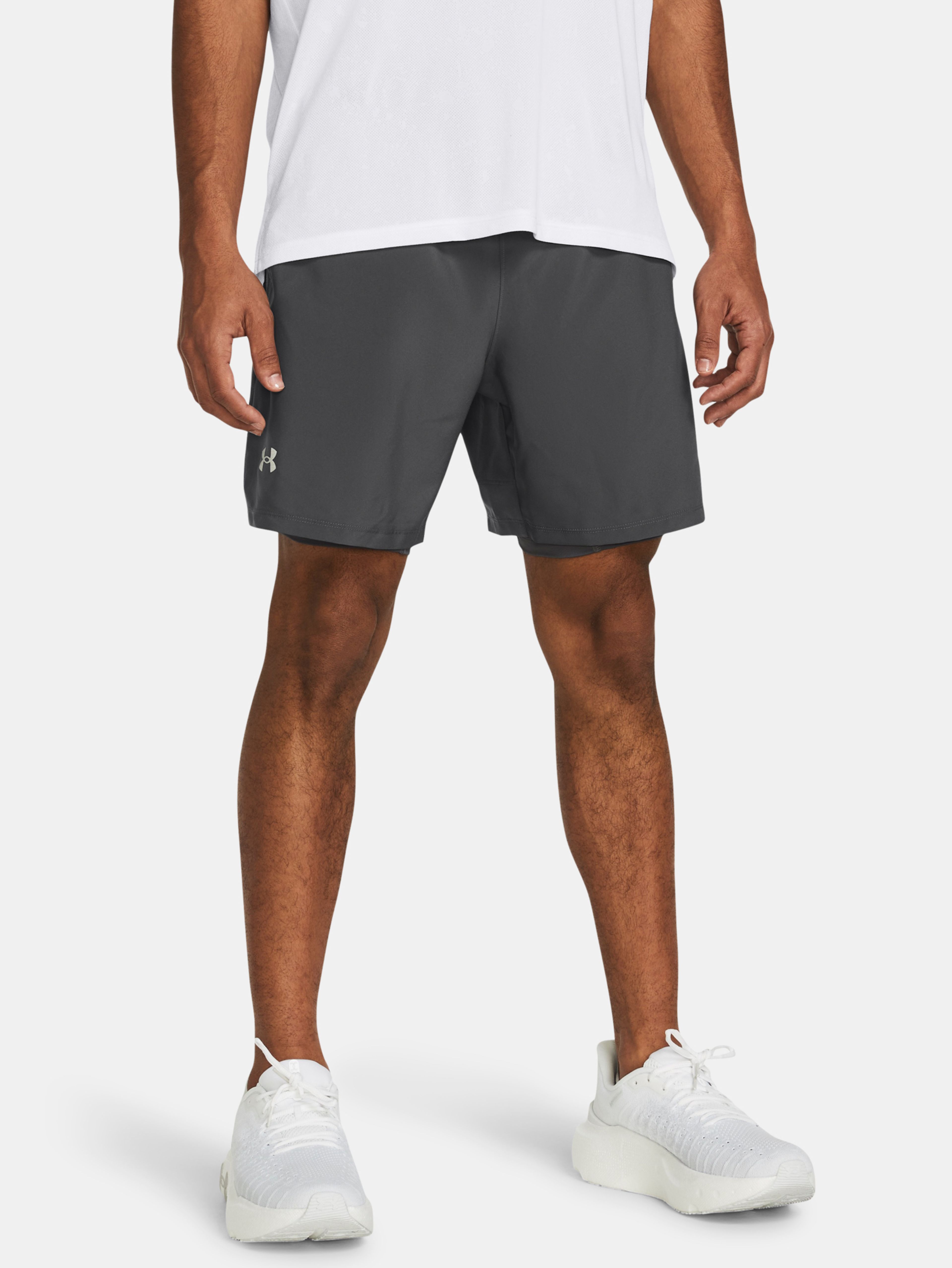 Kraťasy Under Armour UA LAUNCH 7'' 2-IN-1 SHORTS-GRY