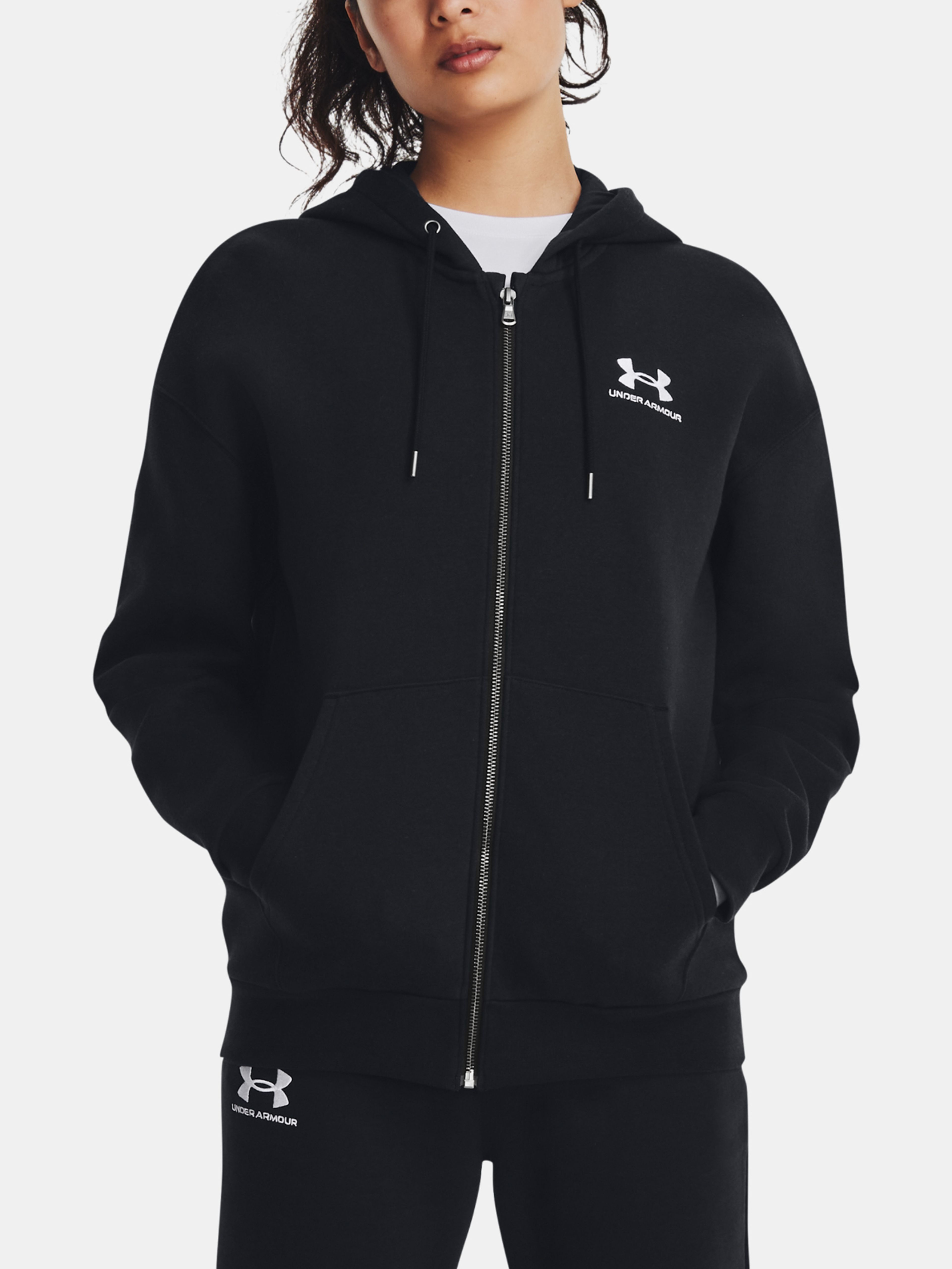 Mikina Under Armour Essential Fleece FZ-BLK