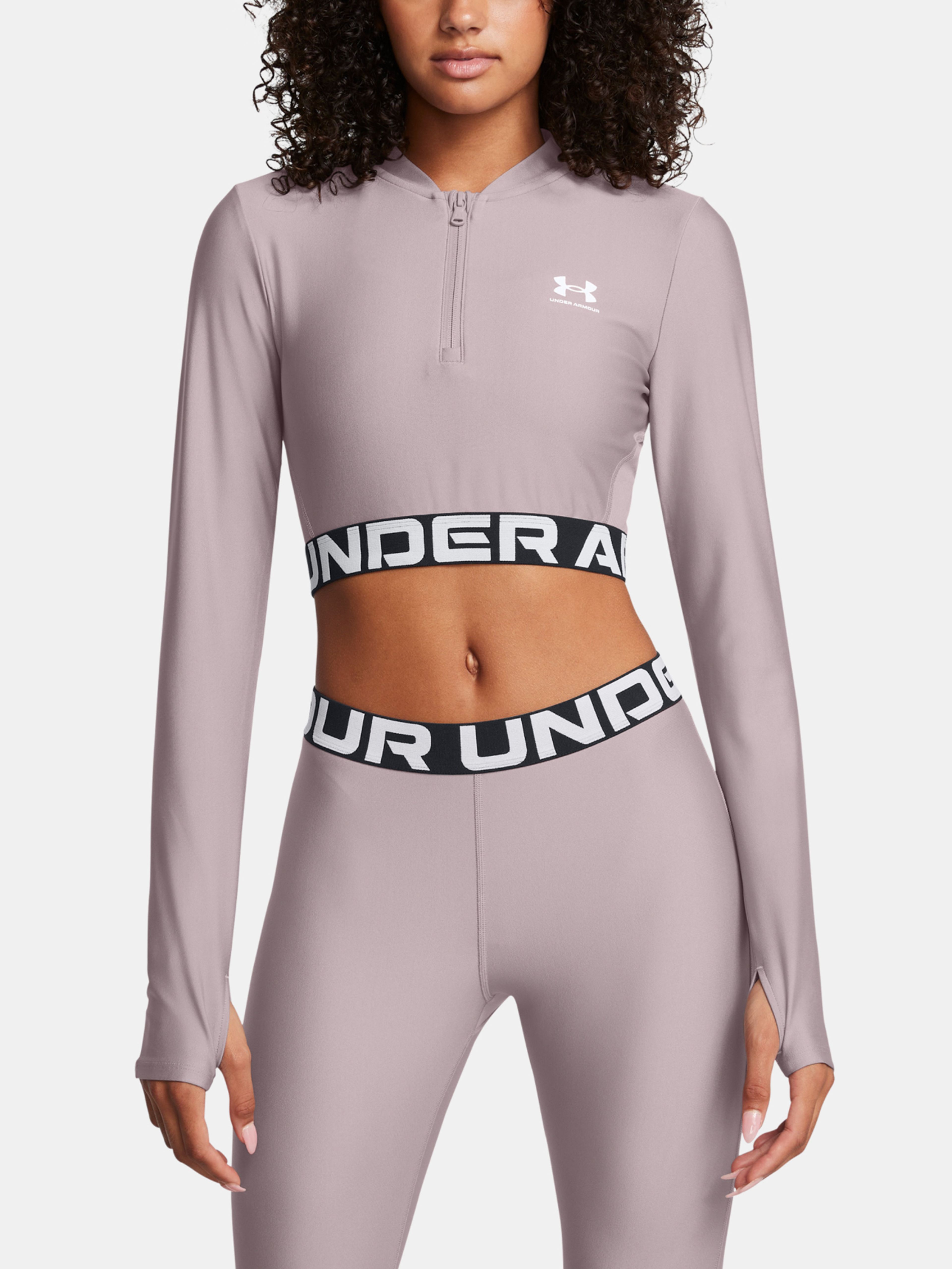 Dámske tričko Under Armour HeatGear Rib 1/4 Zip LS