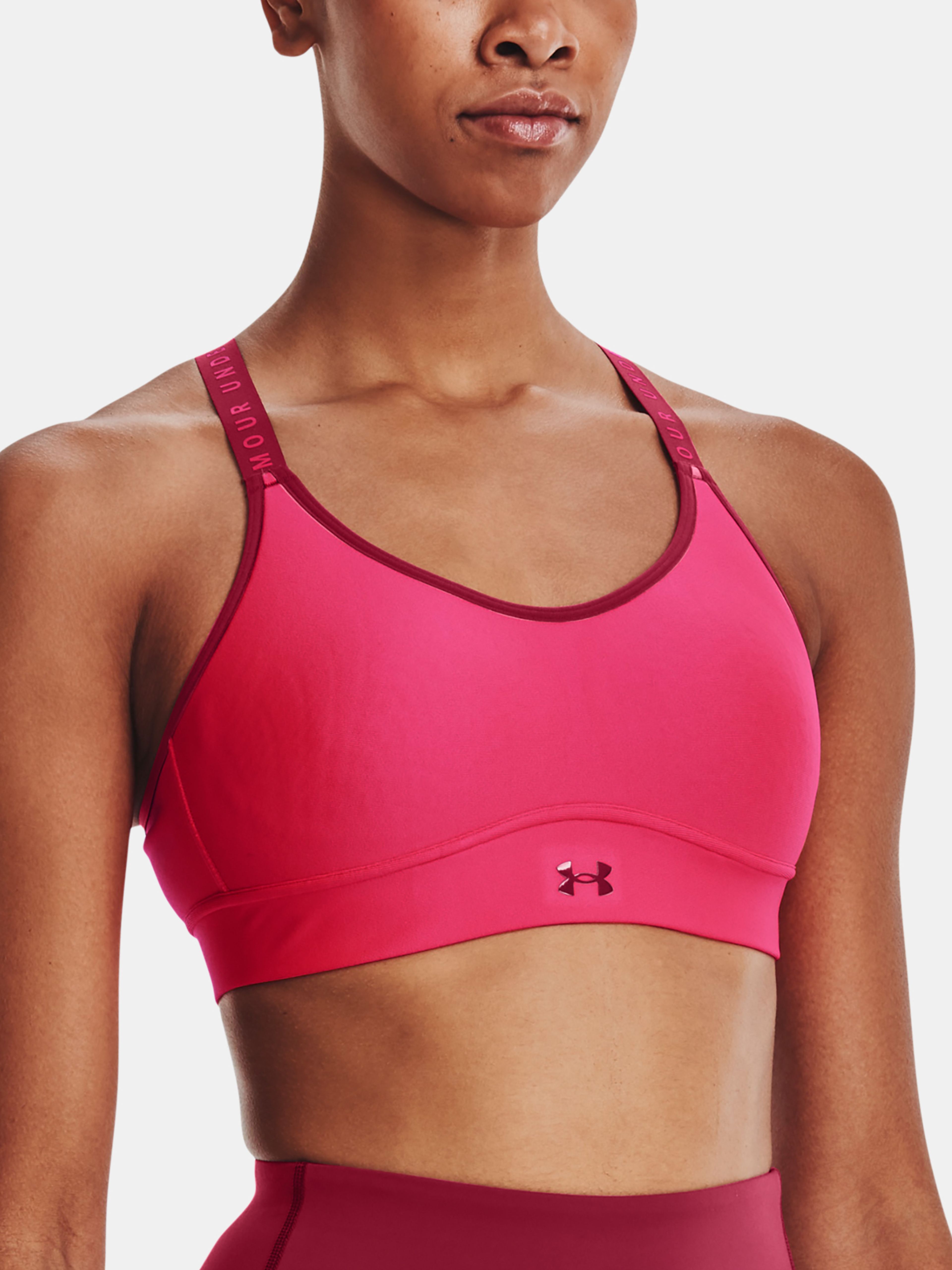  UA Infinity Mid Covered, White - sports bra - UNDER ARMOUR  - 35.92 € - outdoorové oblečení a vybavení shop