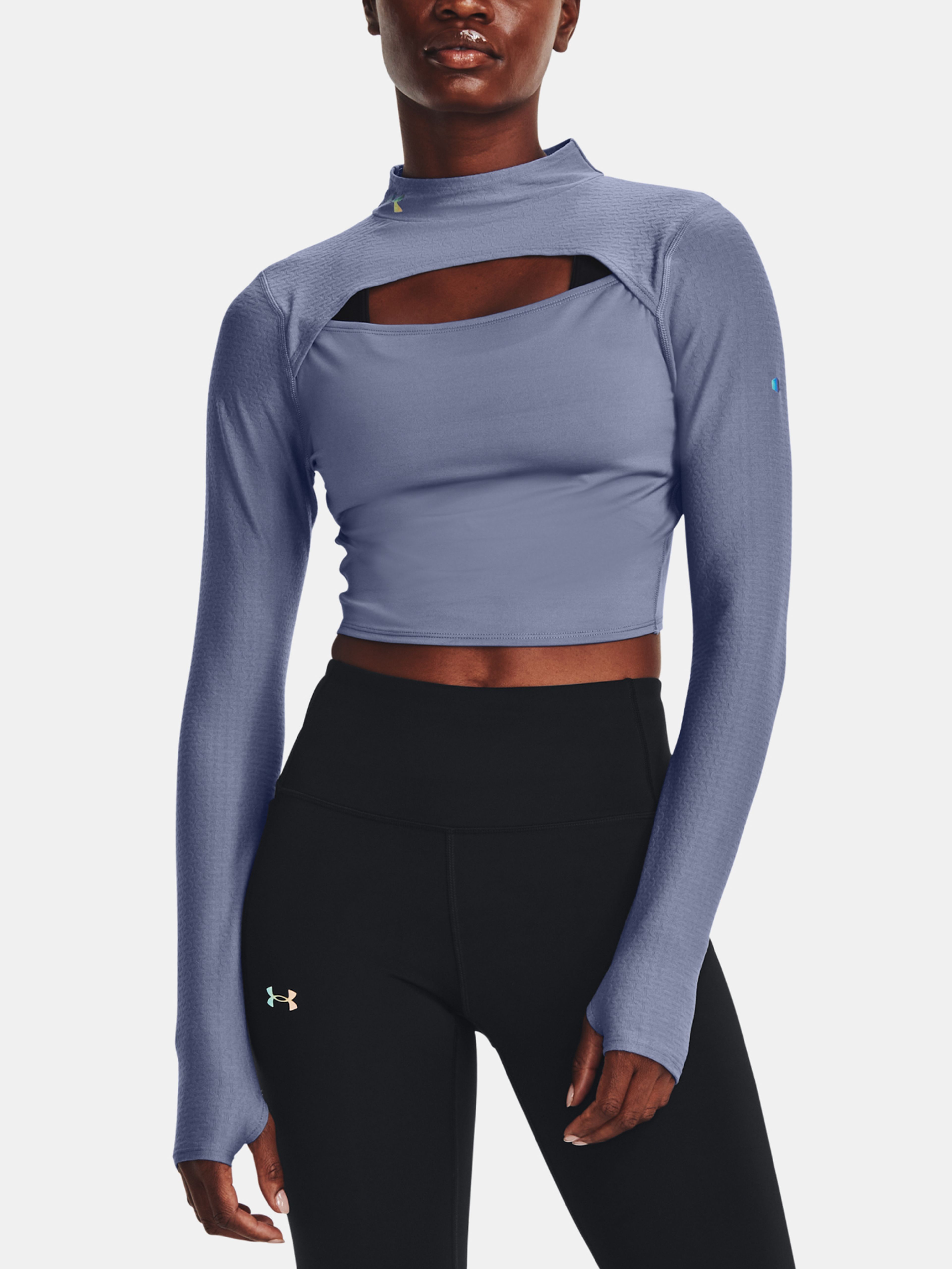 Tričko Under Armour LS Mock Rush Top-PPL