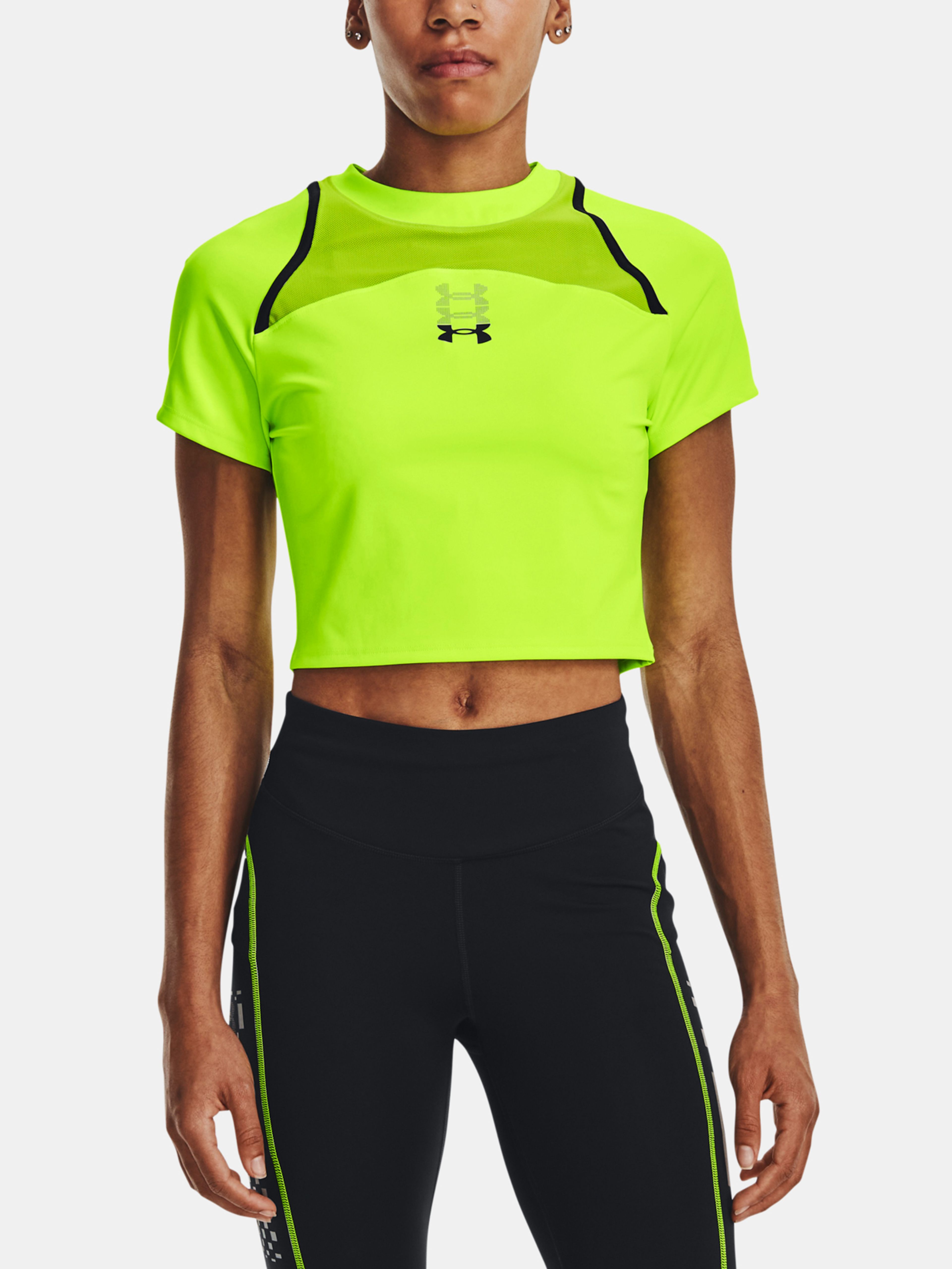 Tričko Under Armour UA Run Anywhere Crop SS-GRN