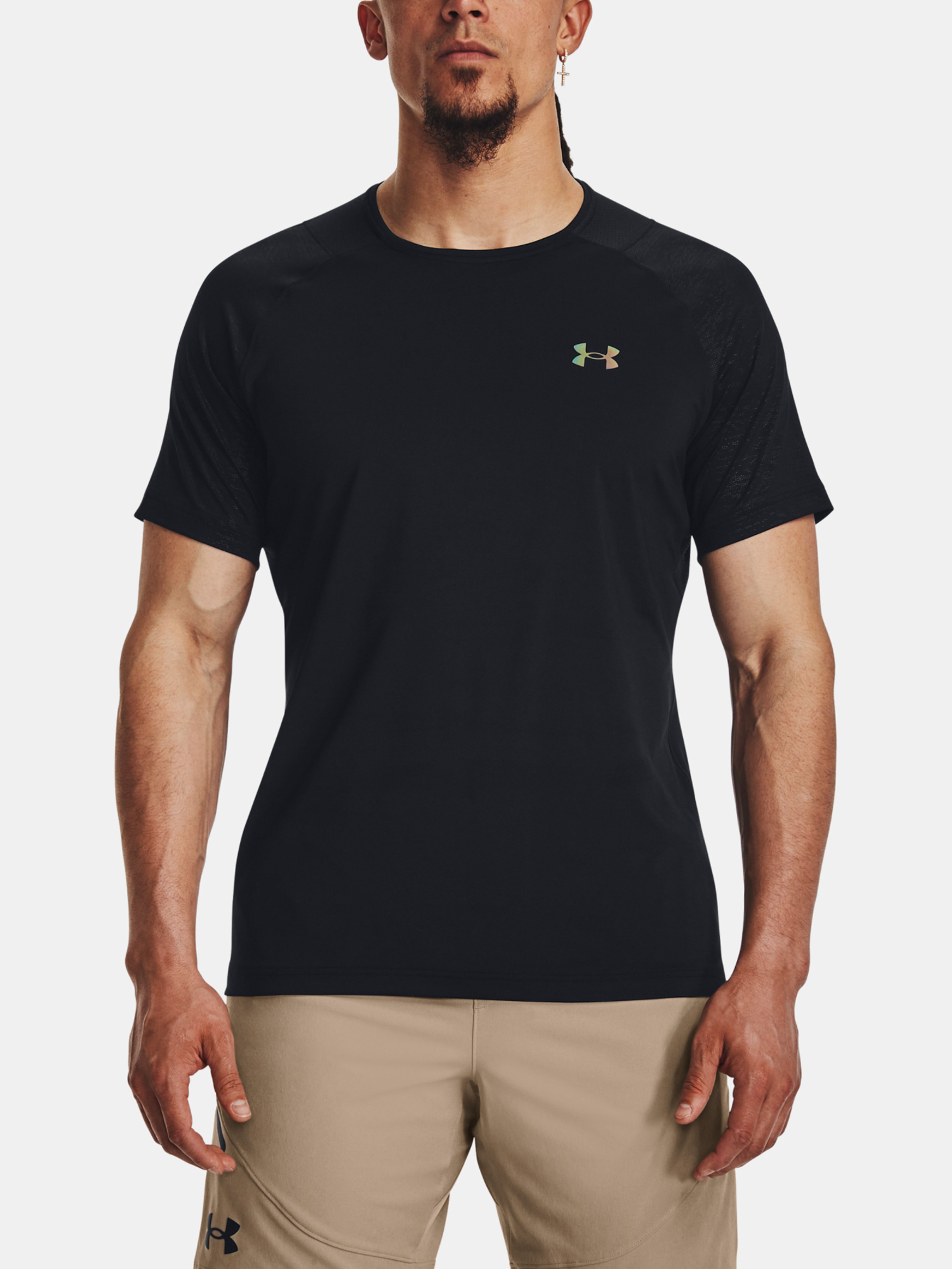 Tričko Under Armour UA Rush Emboss SS-BLK