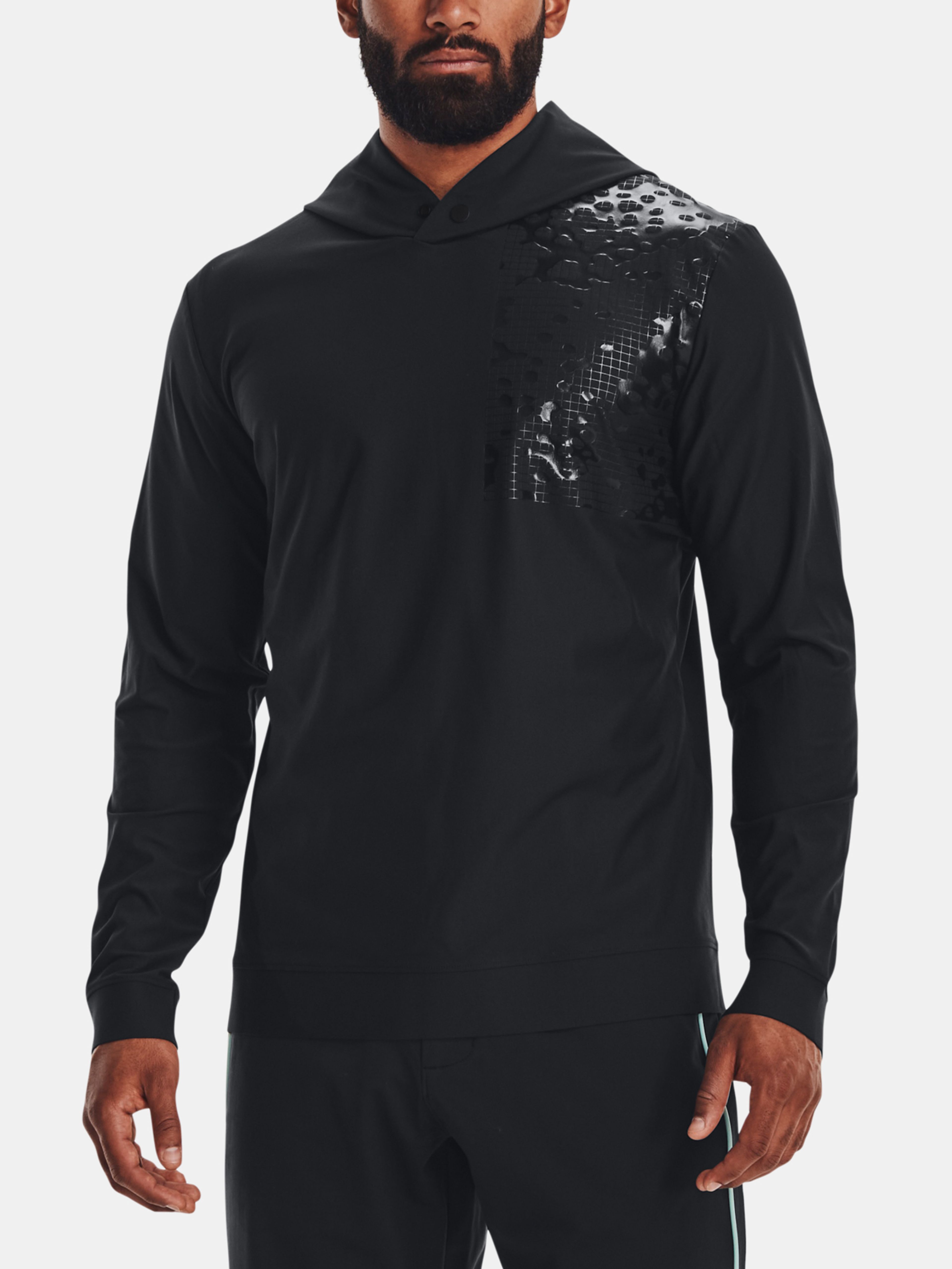 Mikina Under Armour UA Curry Hooded Golf Shirt-BLK