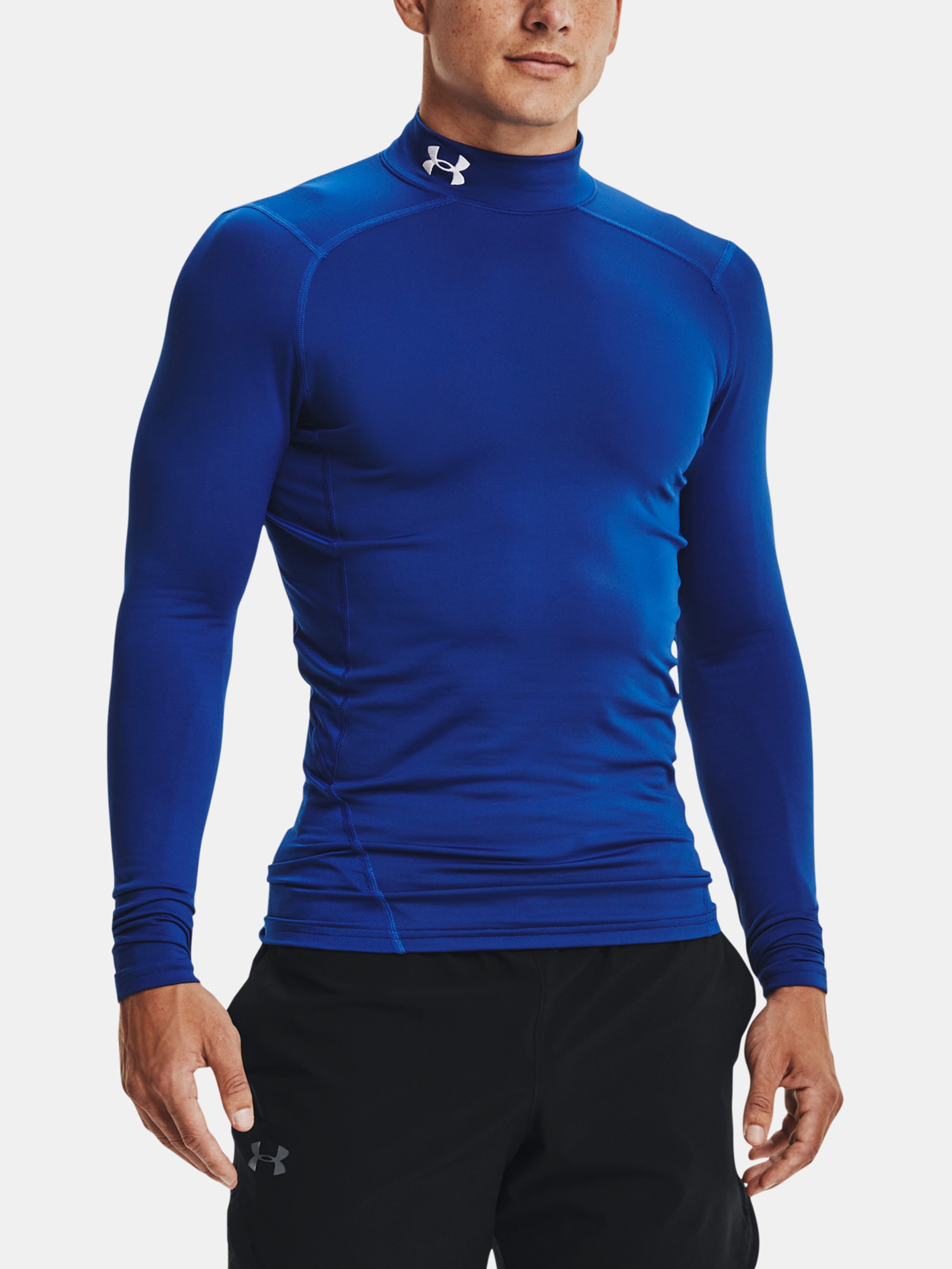 Tričko Under Armour UA CG Armour Comp Mock-BLU