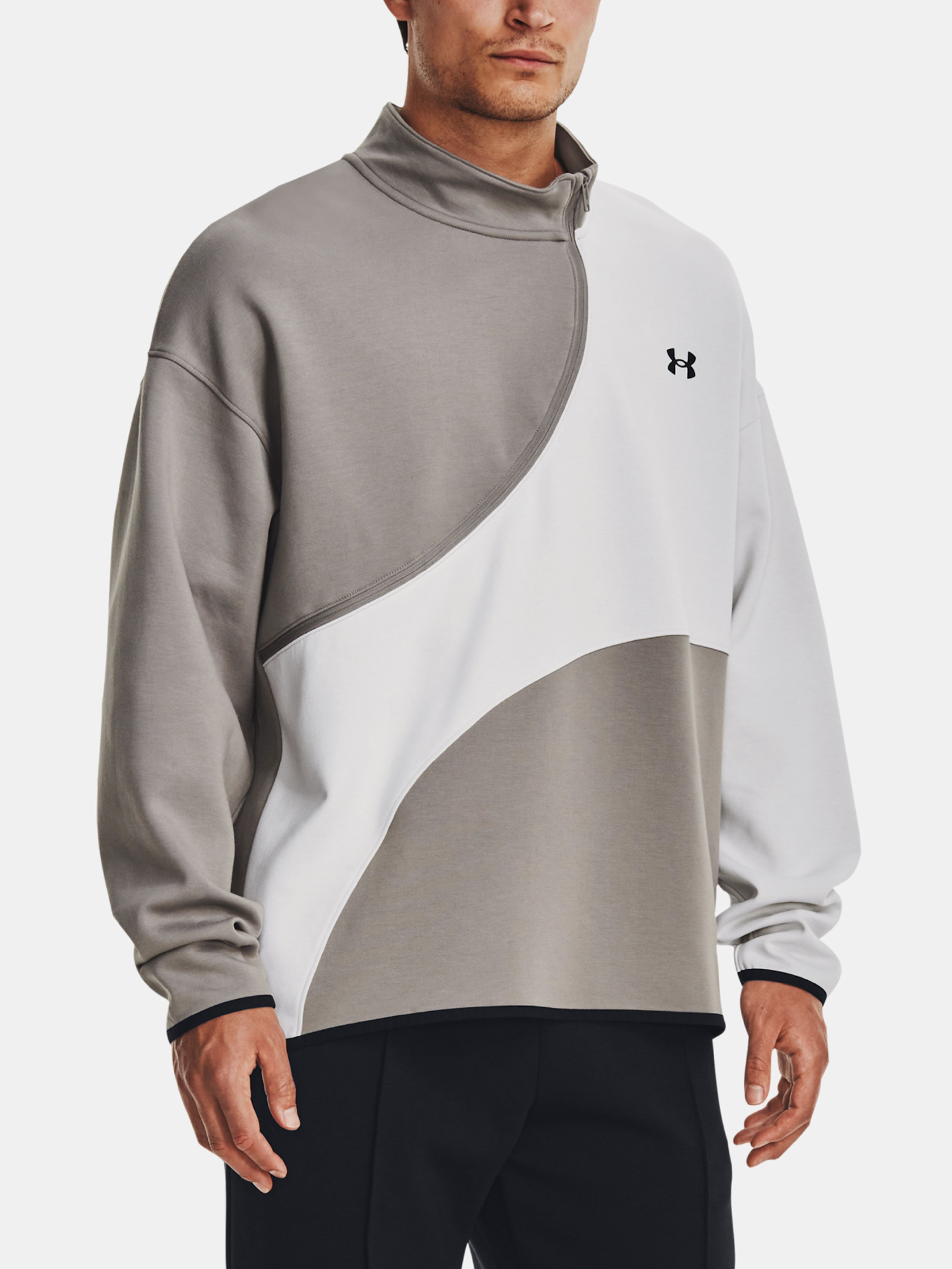 Pulover Under Armour UA Unstoppable Flc 1/2 Zip-GRY