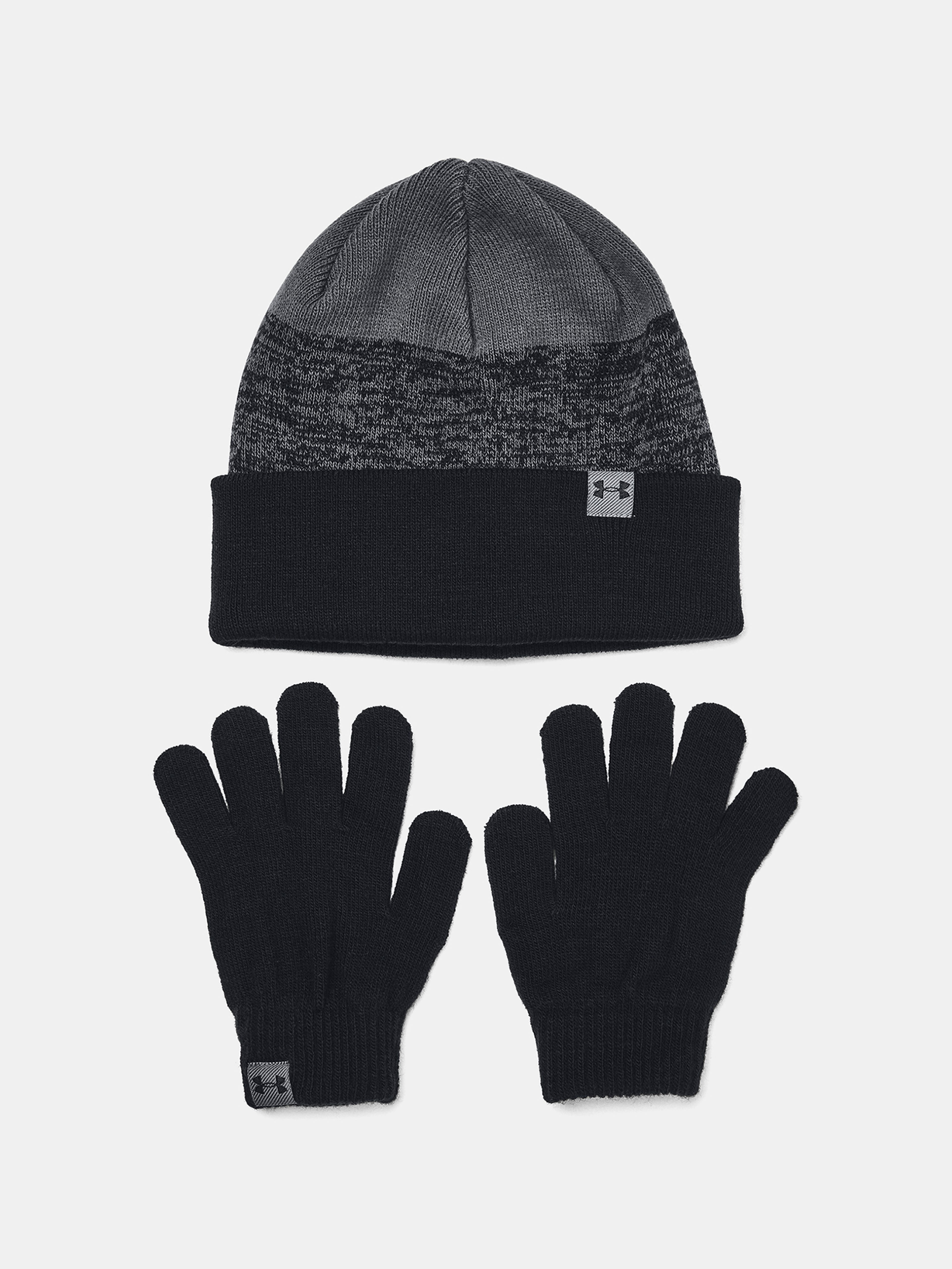 Čepice Under Armour B's Beanie & Glove Combo-BLK