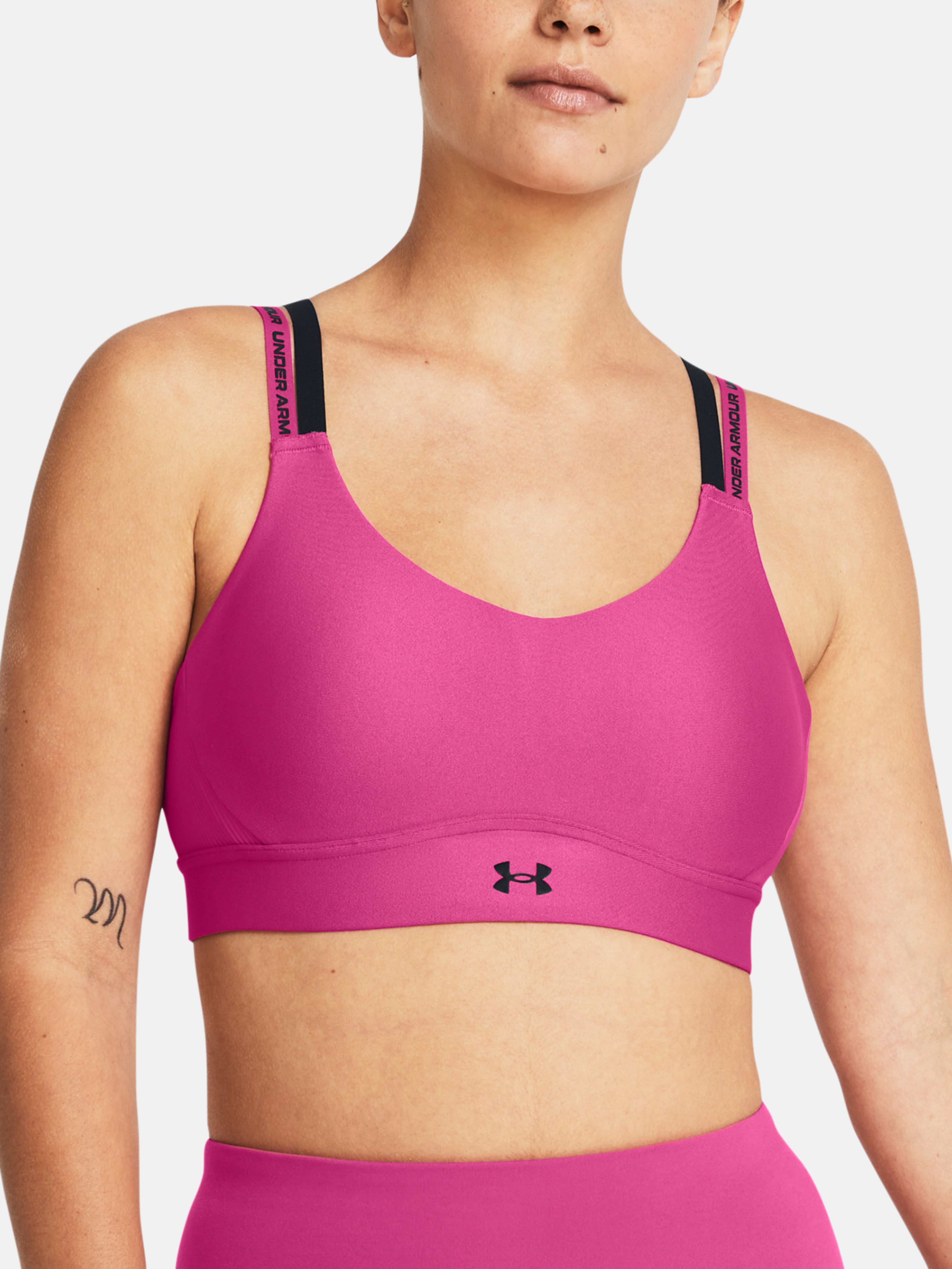 Podprsenka Under Armour UA Infinity Mid 2.0 Rib Bra-PNK