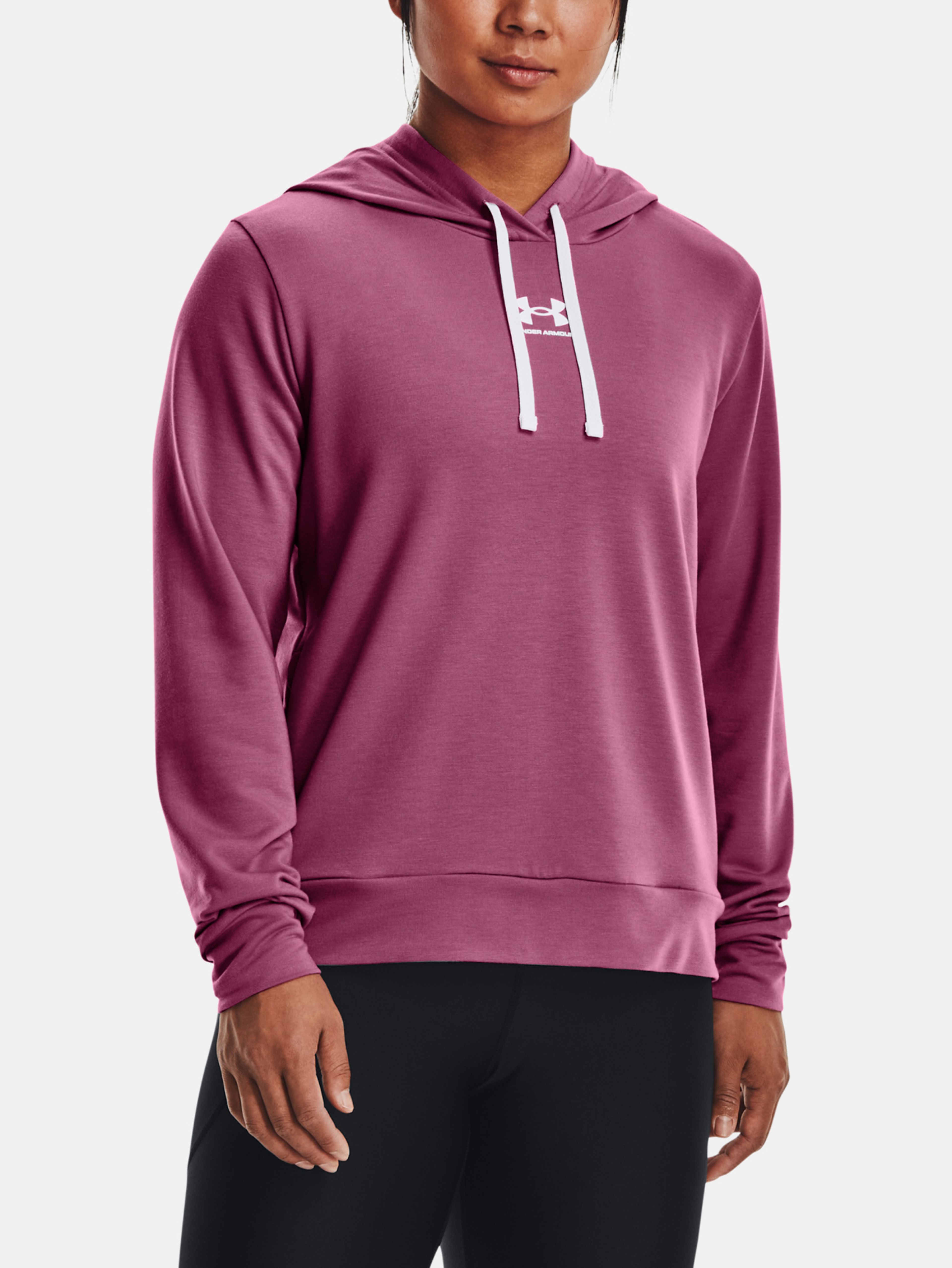 Mikina Under Armour Rival Terry Hoodie-PNK