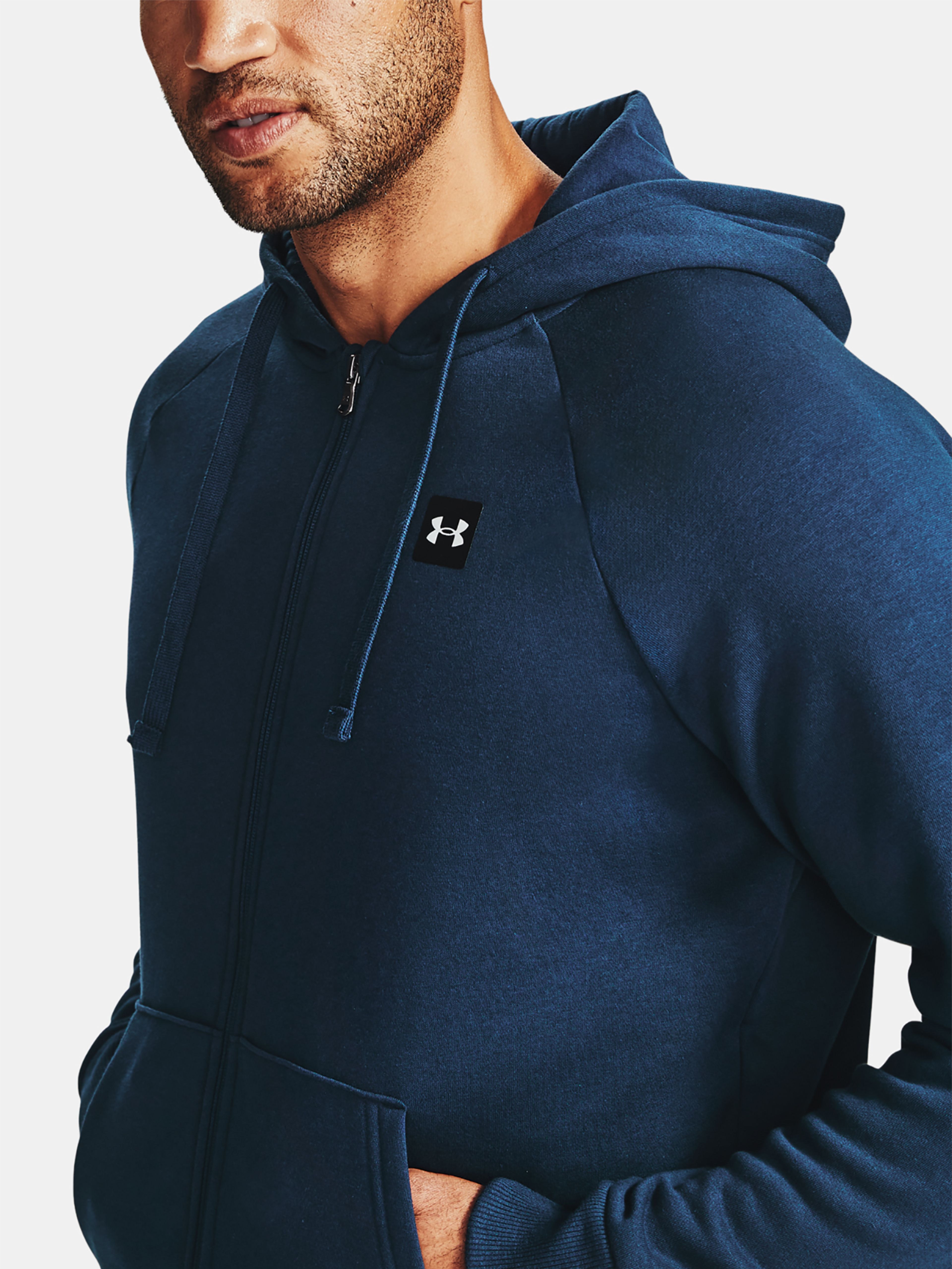 Mikina Under Armour Rival Fleece FZ Hoodie-NVY
